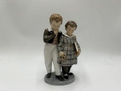Porcelain Figurine "Siblings", Royal Copenhagen, Denmark, 1960s