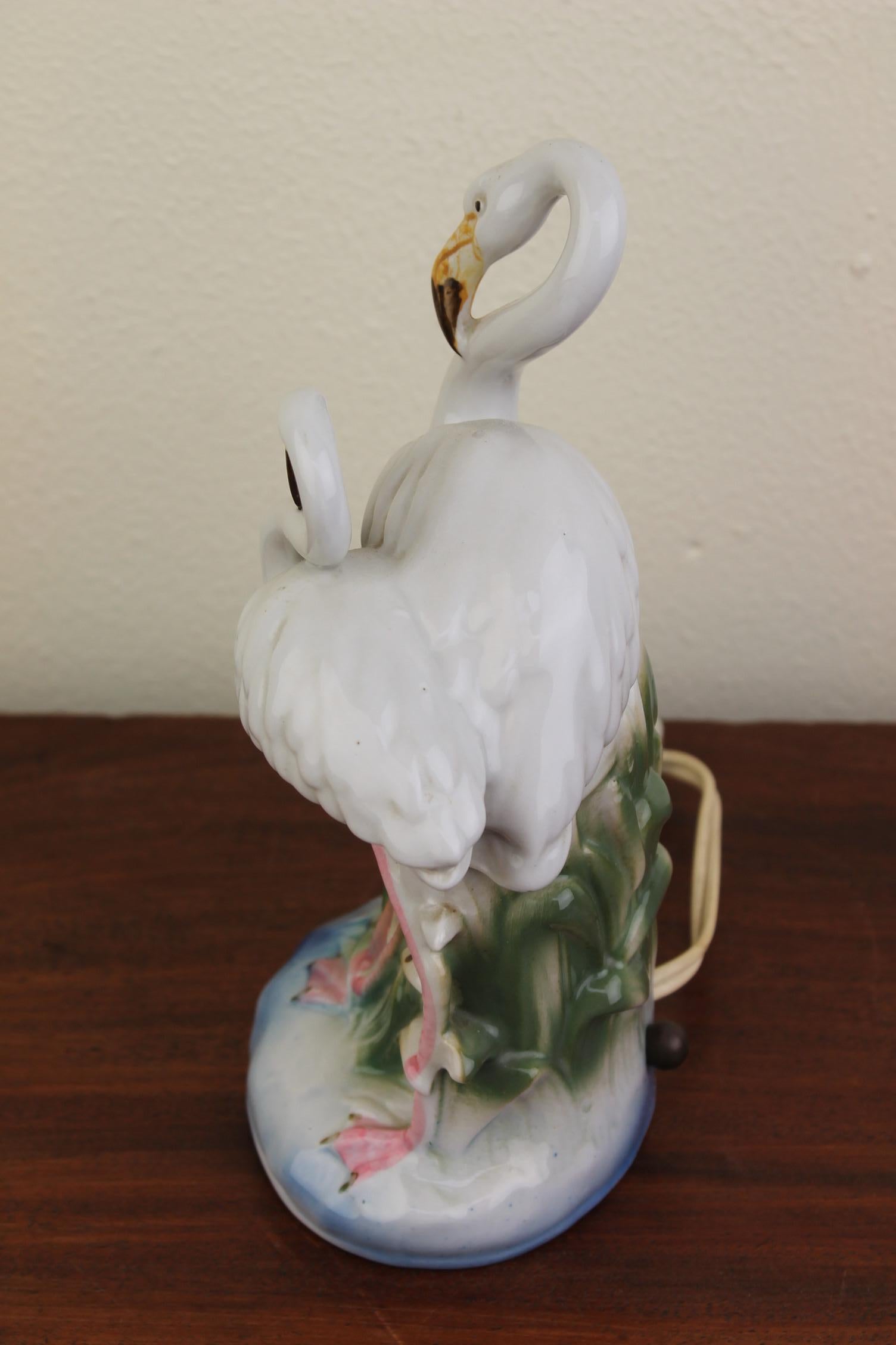 Porcelain Flamingo Perfume Lamp, 1930s, Germany 6