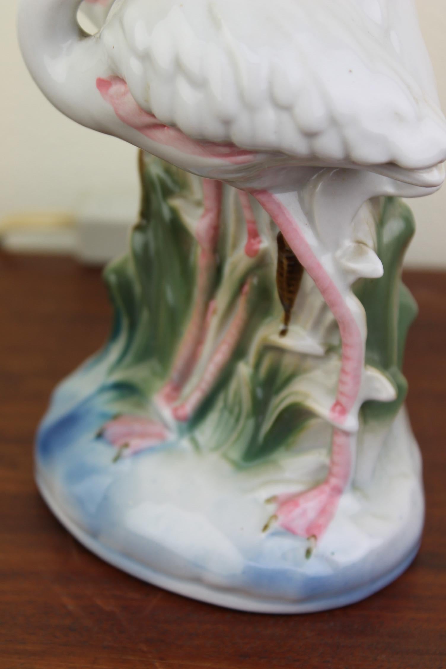 Porcelain Flamingo Perfume Lamp, 1930s, Germany 8