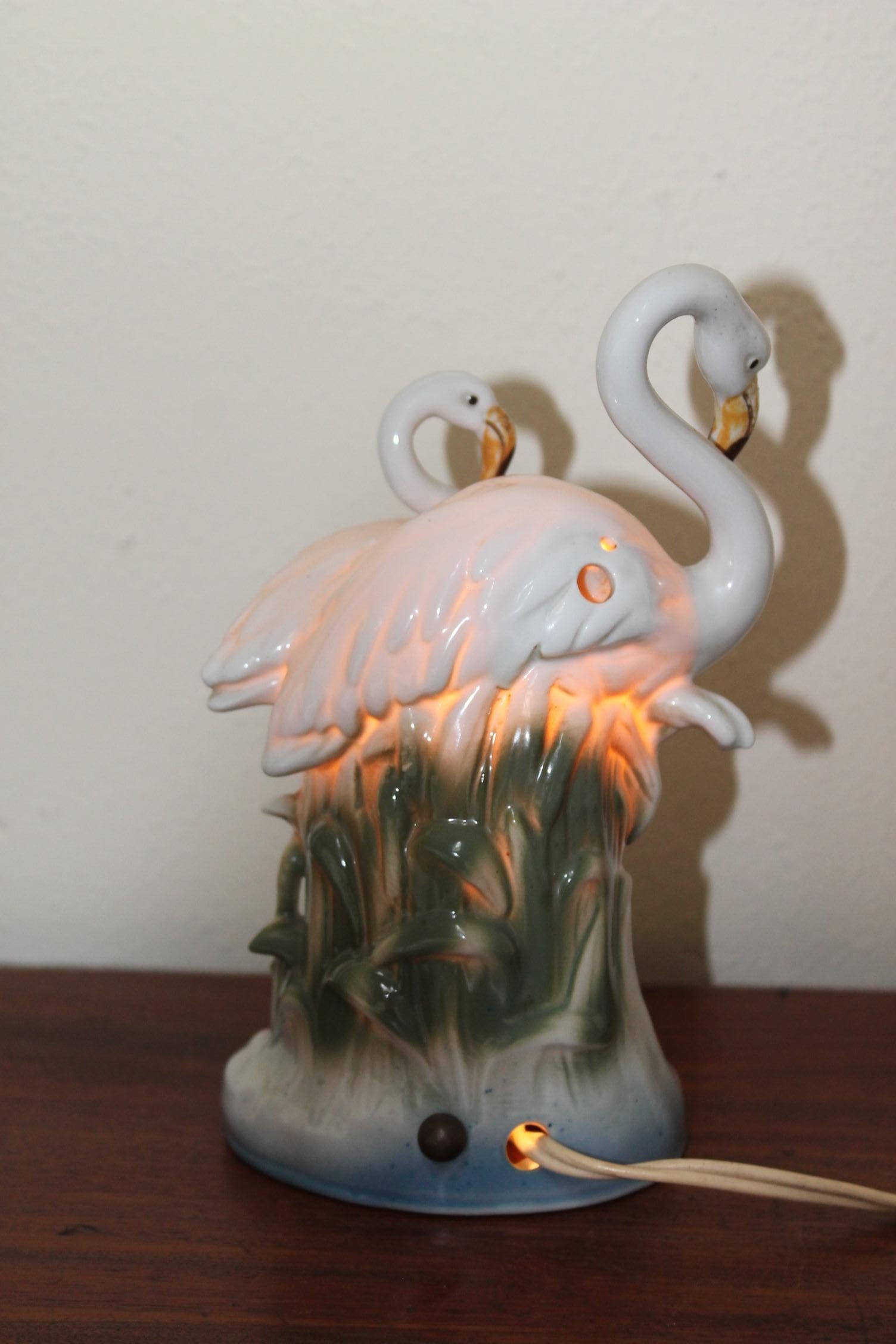 Porcelain Flamingo Perfume Lamp, 1930s, Germany 10