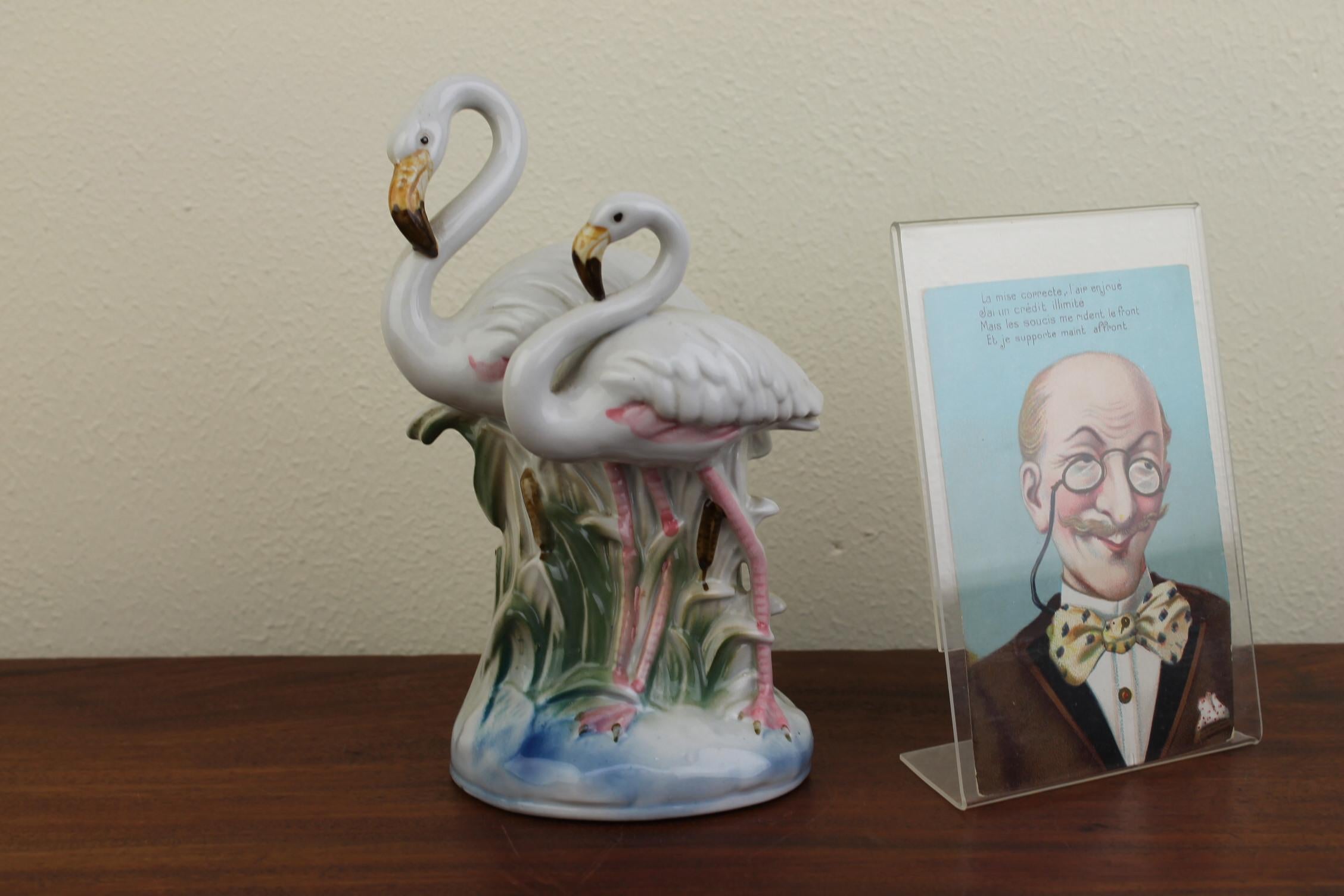 Porcelain Flamingo Perfume Lamp, 1930s, Germany 14