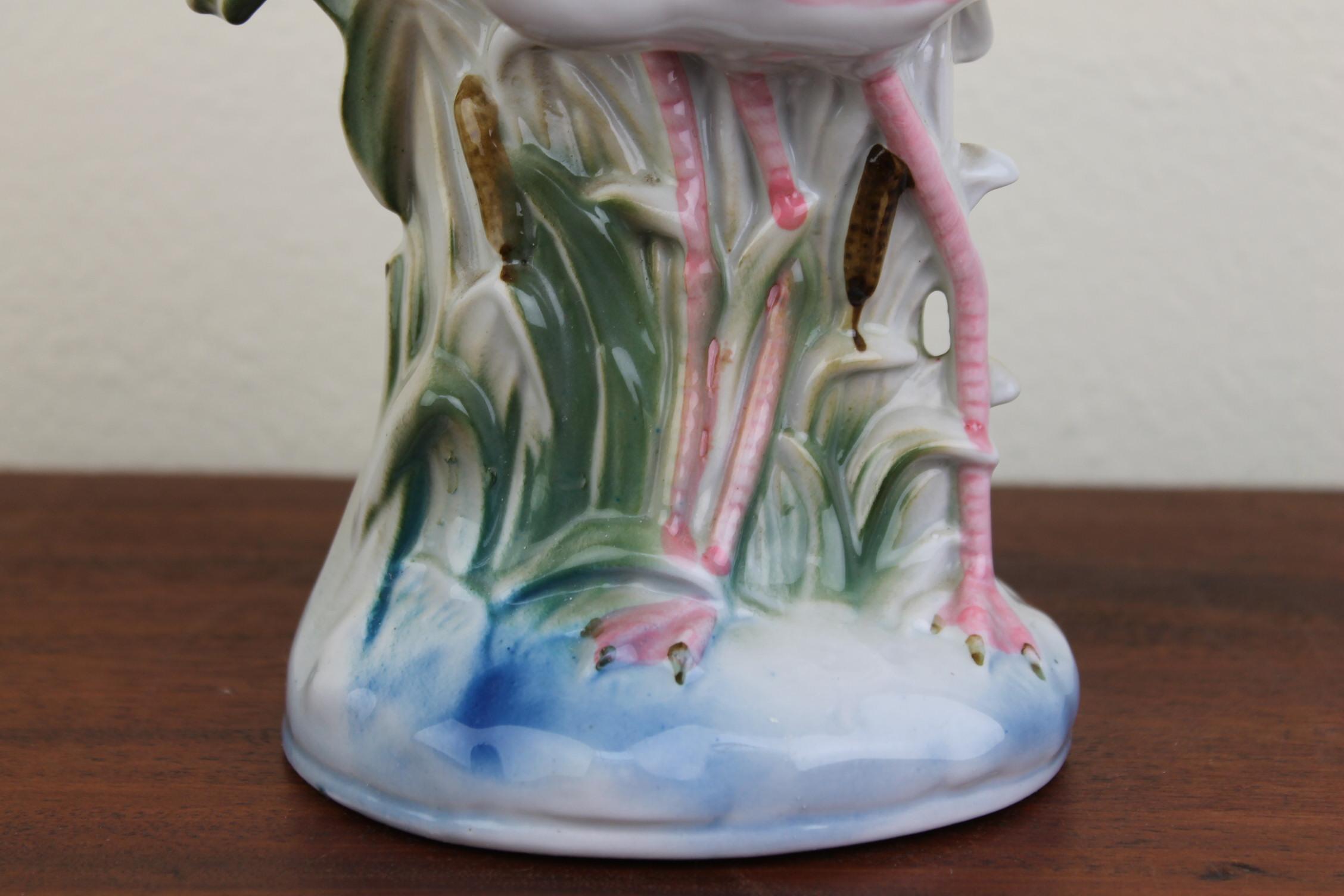 Porcelain Flamingo Perfume Lamp, 1930s, Germany In Good Condition In Antwerp, BE