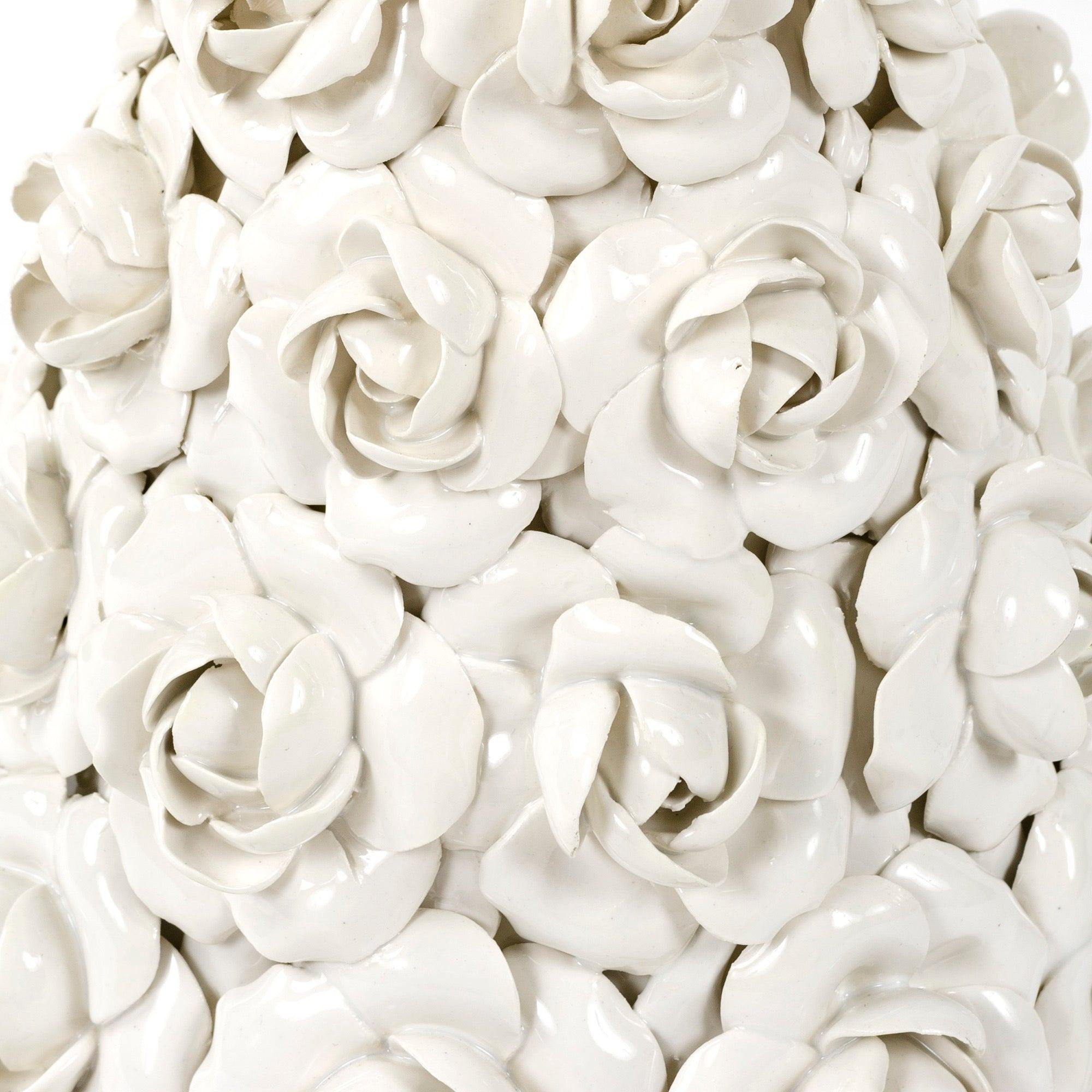 Mid-20th Century Porcelain Floral Lamp For Sale