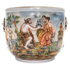 Maceta de porcelana, Alemania, de Ernst Bohne & Söhne, finales del siglo XIX