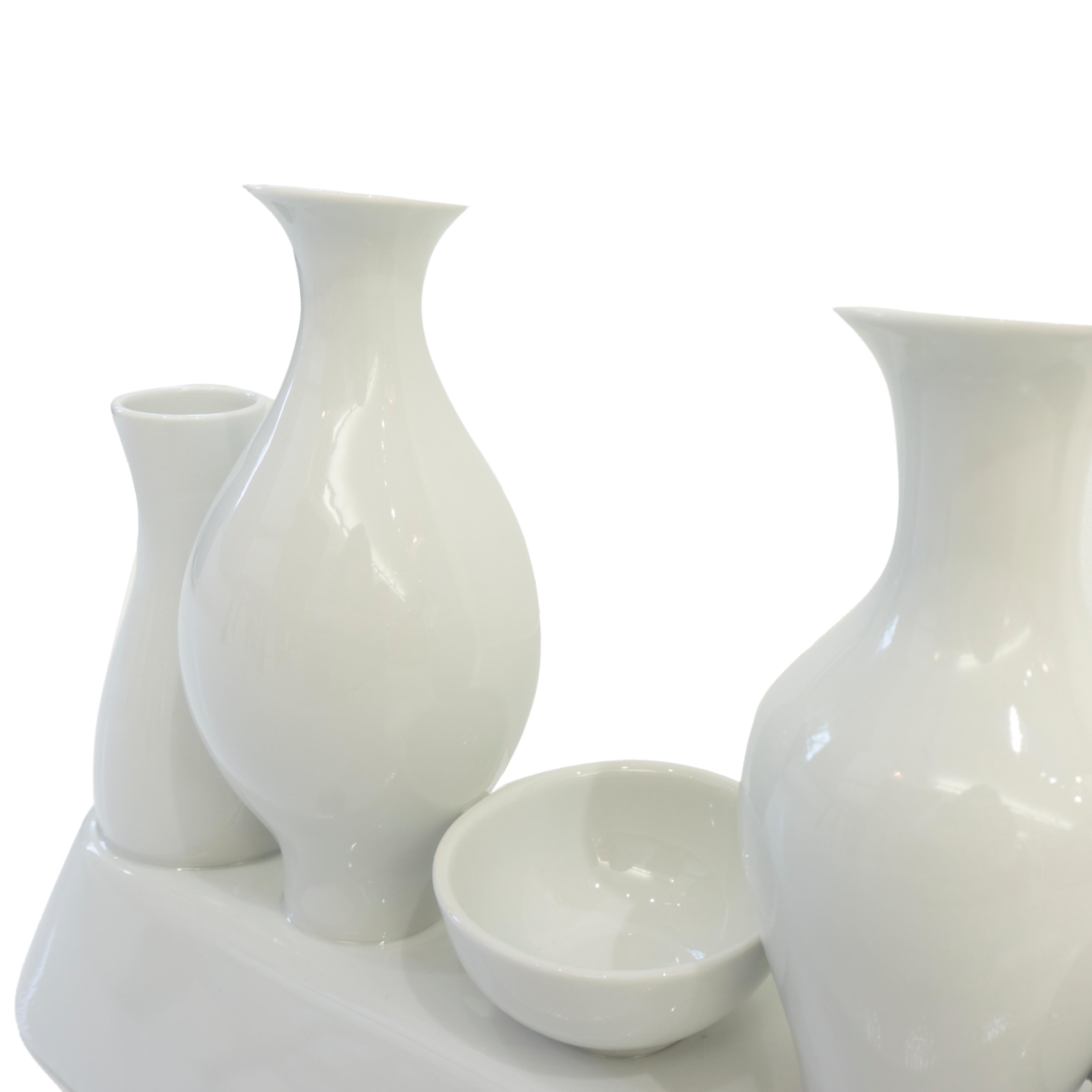 Dutch Porcelain Flower Vases For Sale