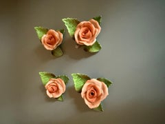 Porcelain Four Roses Decoration Cardholder Herend Hungary