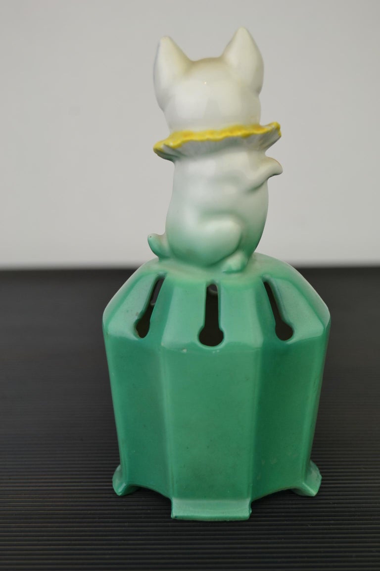 Porcelain French Bulldog Air Freshener, Potpourri Holder at 1stDibs