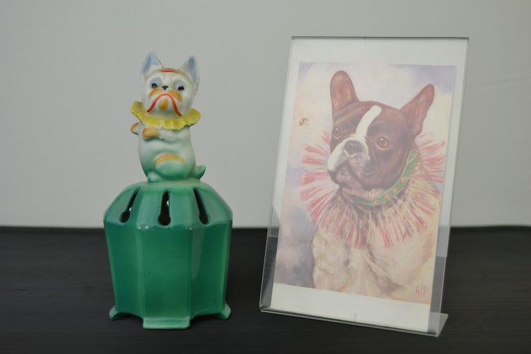 Porcelain French Bulldog Air Freshener, Potpourri Holder at 1stDibs