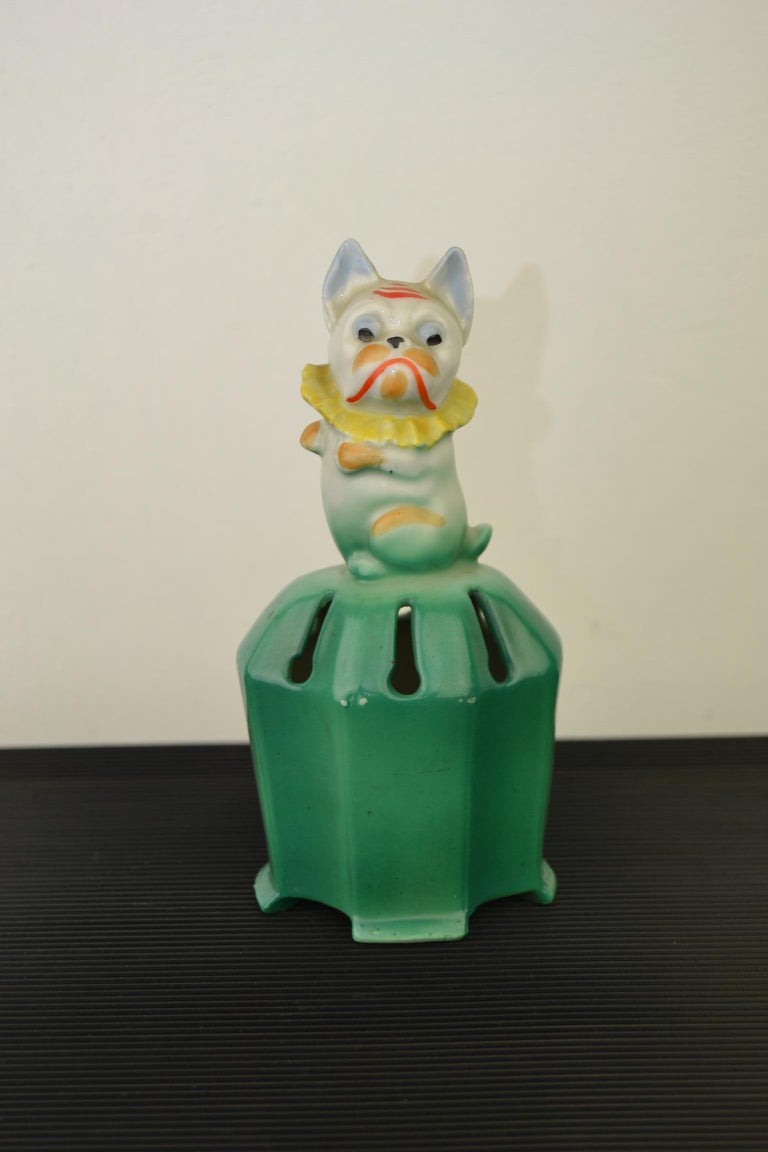 Porcelain French Bulldog Air Freshener, Potpourri Holder at 1stDibs