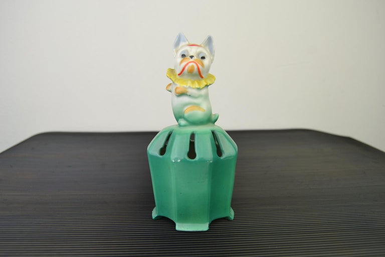 Porcelain French Bulldog Air Freshener, Potpourri Holder at 1stDibs
