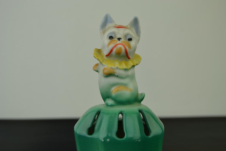 Porcelain French Bulldog Air Freshener, Potpourri Holder at 1stDibs
