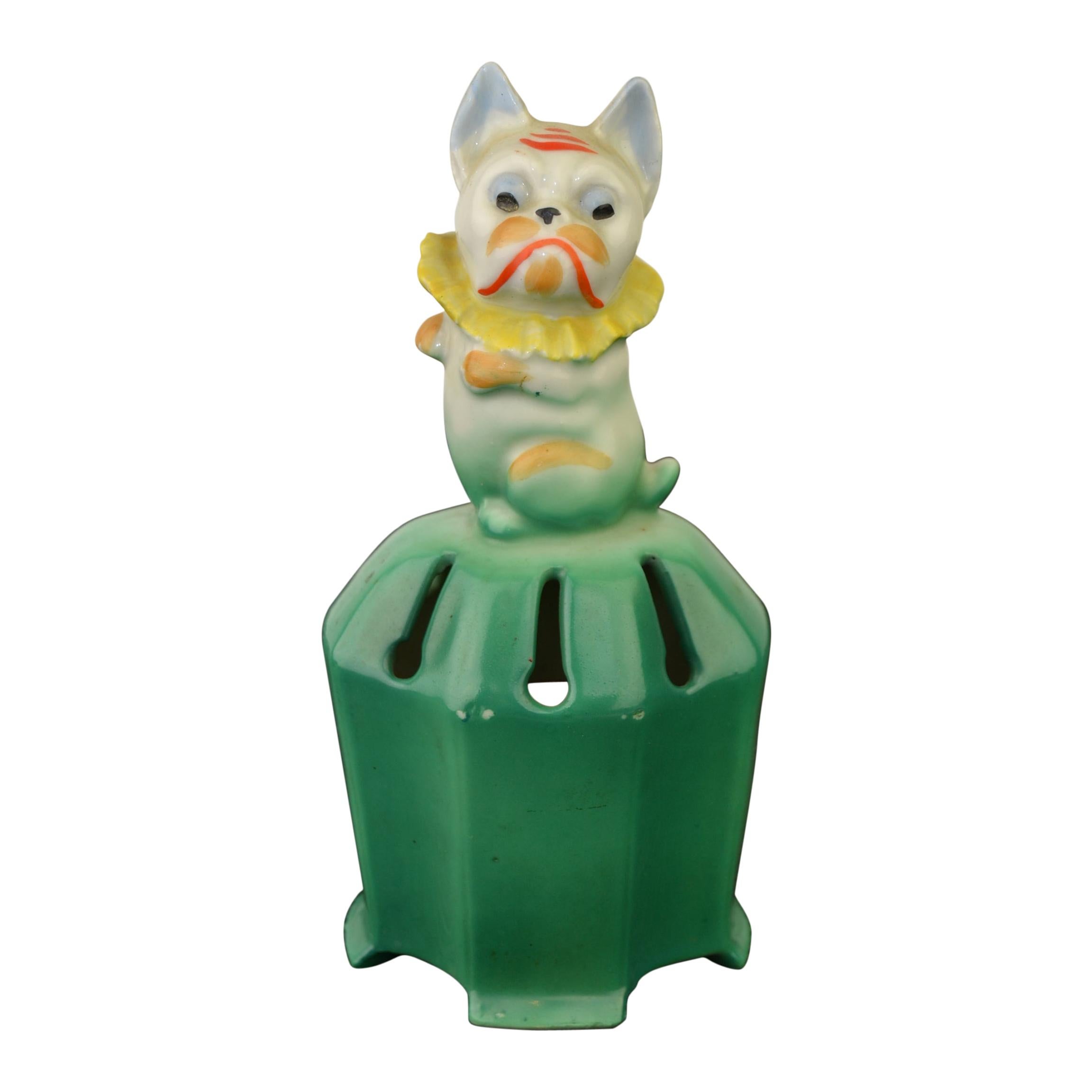 Porcelain French Bulldog Air Freshener, Potpourri Holder at 1stDibs