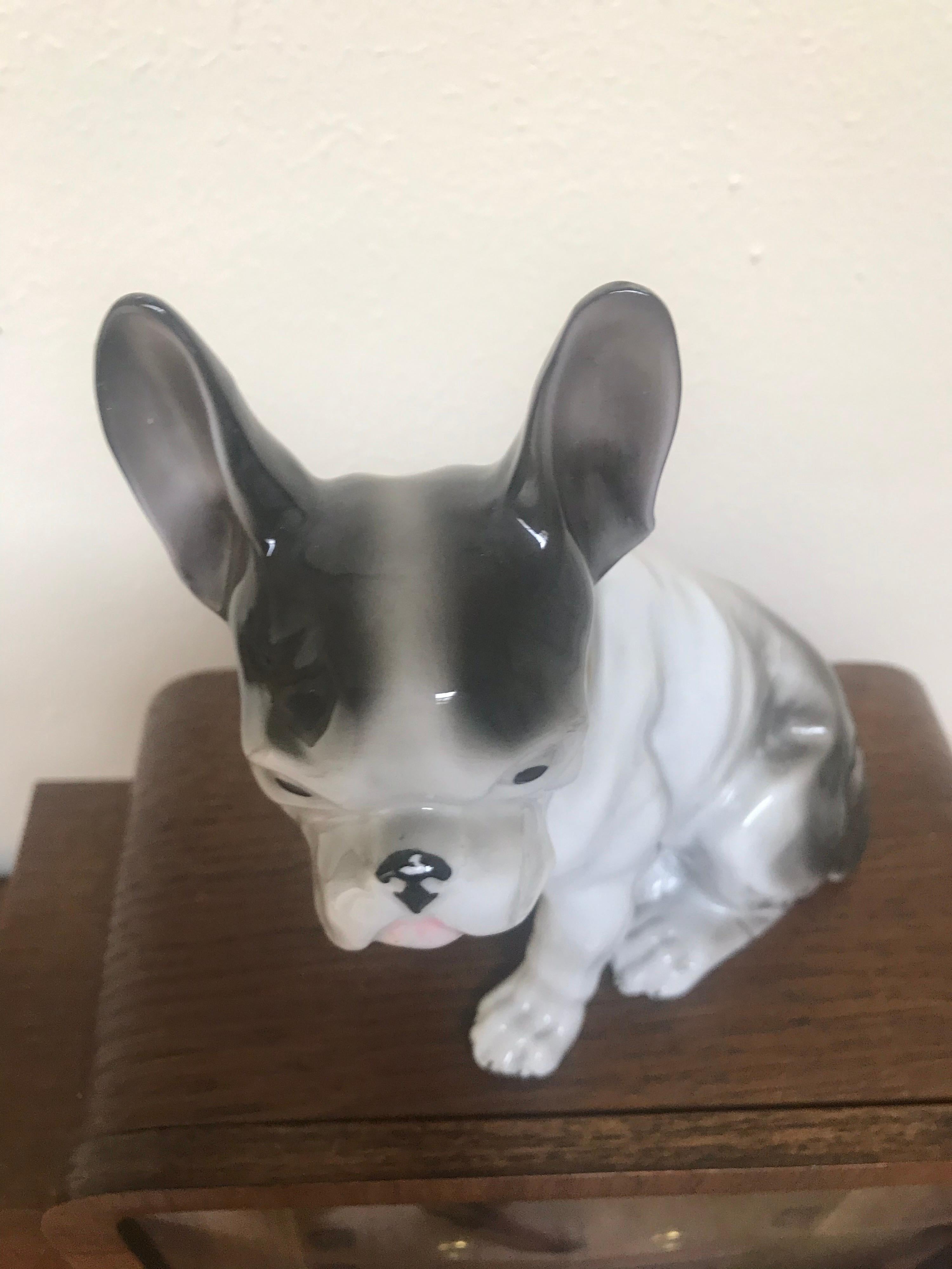 ceramic french bulldog statue
