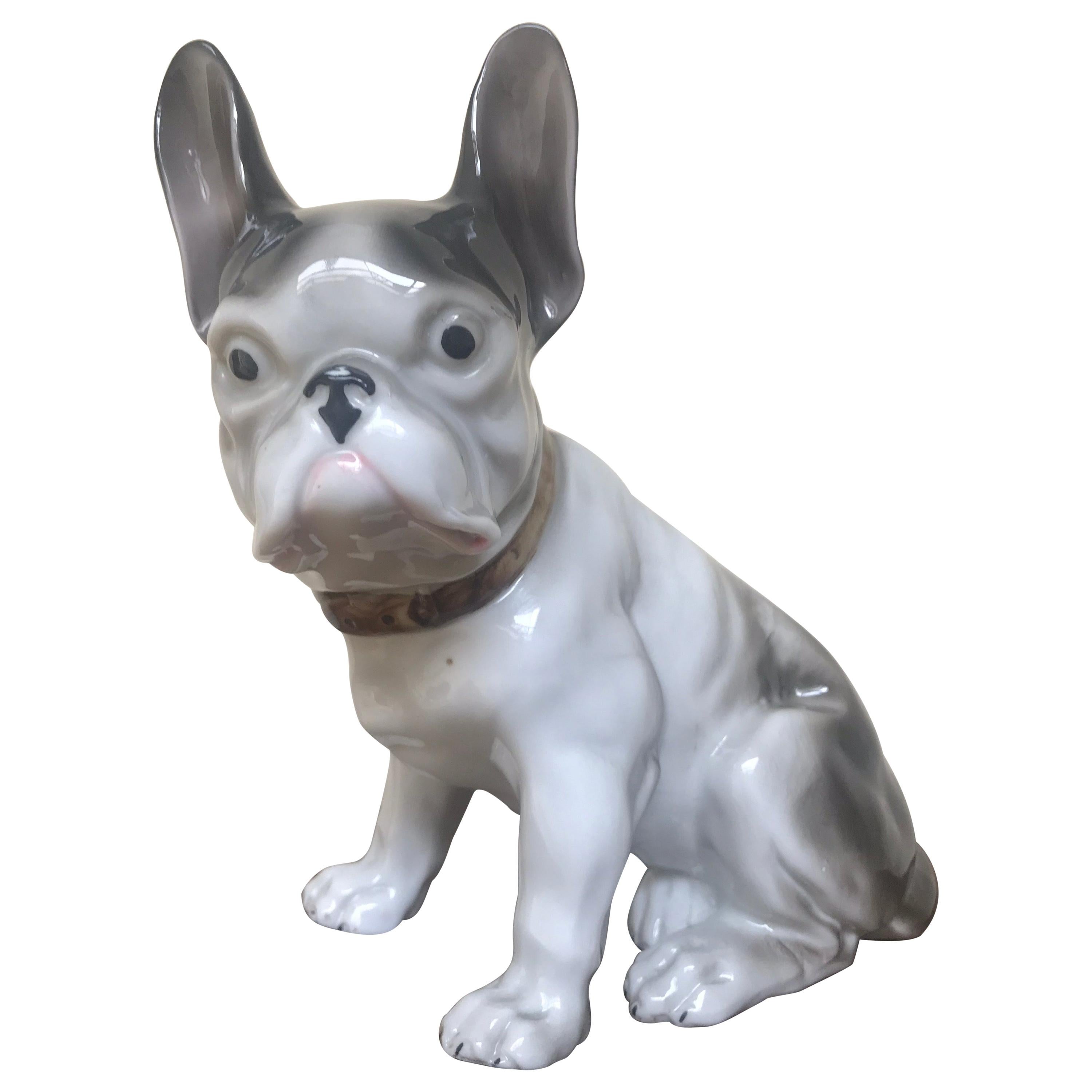 Porcelain French Bulldog, Art Deco