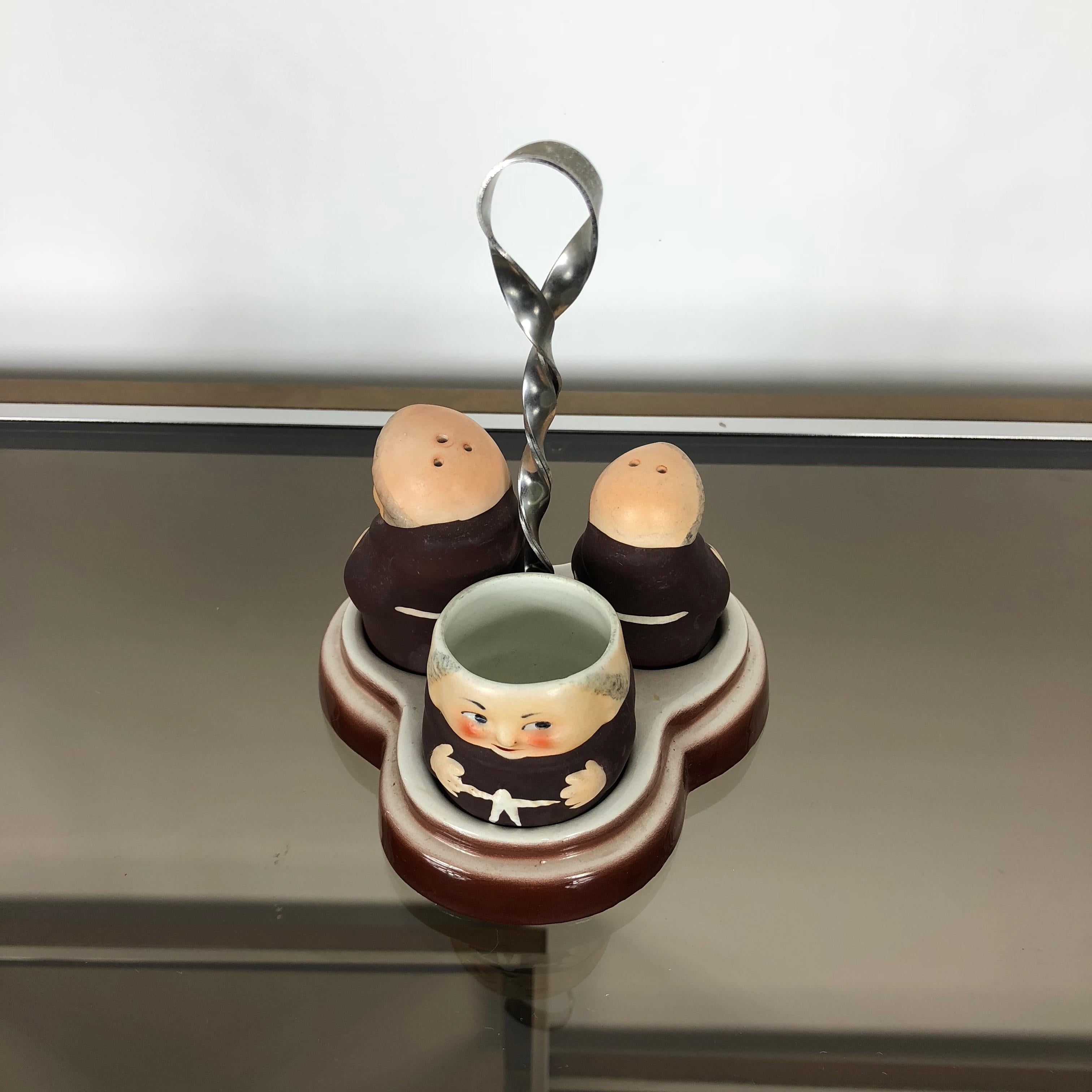 friar salt and pepper shakers