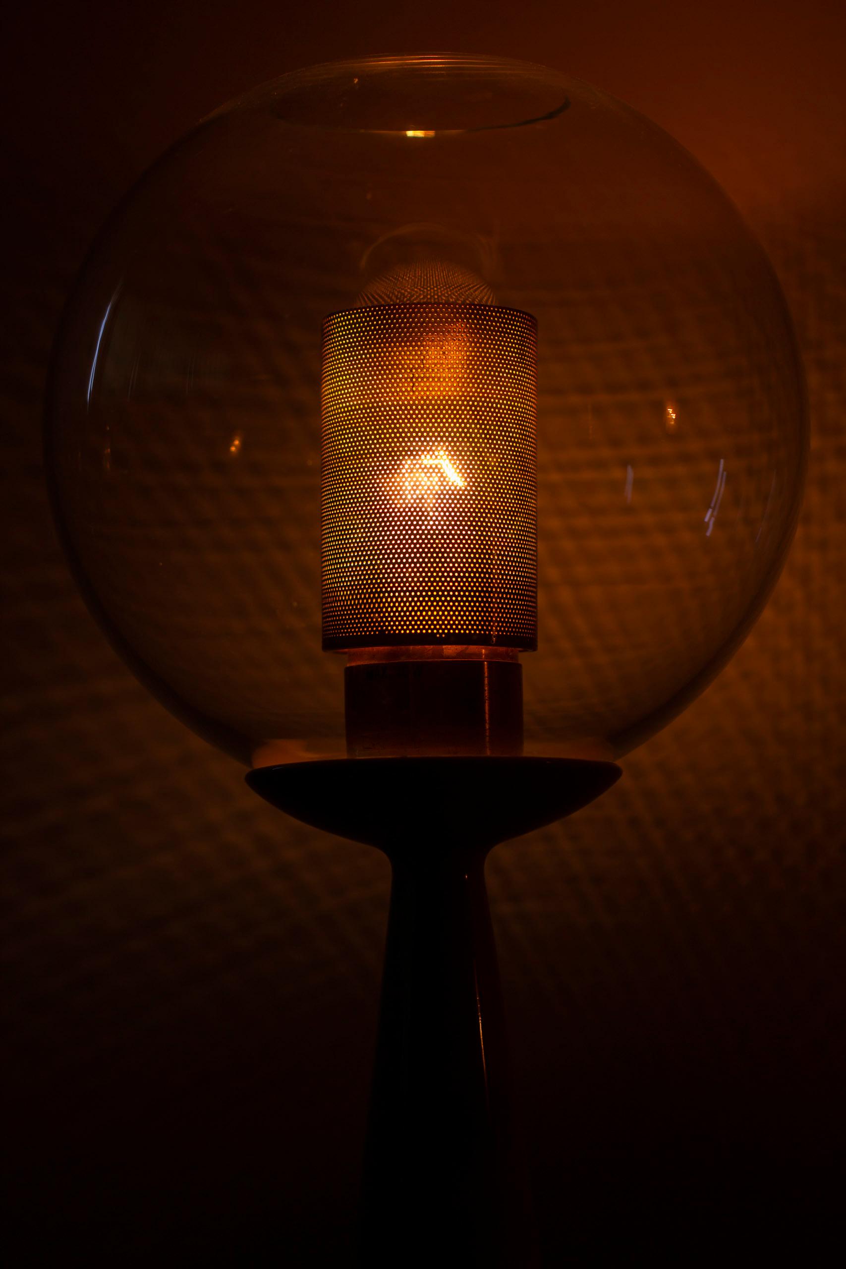 Porcelain, glass and brass table lamps by Hans-Agne Jakobsson, 1950s For Sale 1