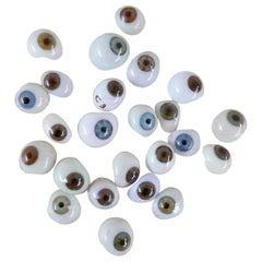 Antique Porcelain Glass Collection of Eye Prostheses