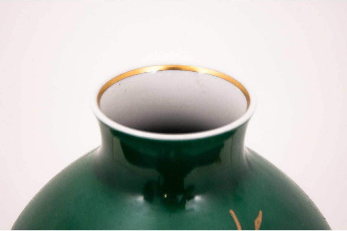 Grüne Vase aus Porzellan von Wallendorf, Deutschland (Moderne der Mitte des Jahrhunderts) im Angebot