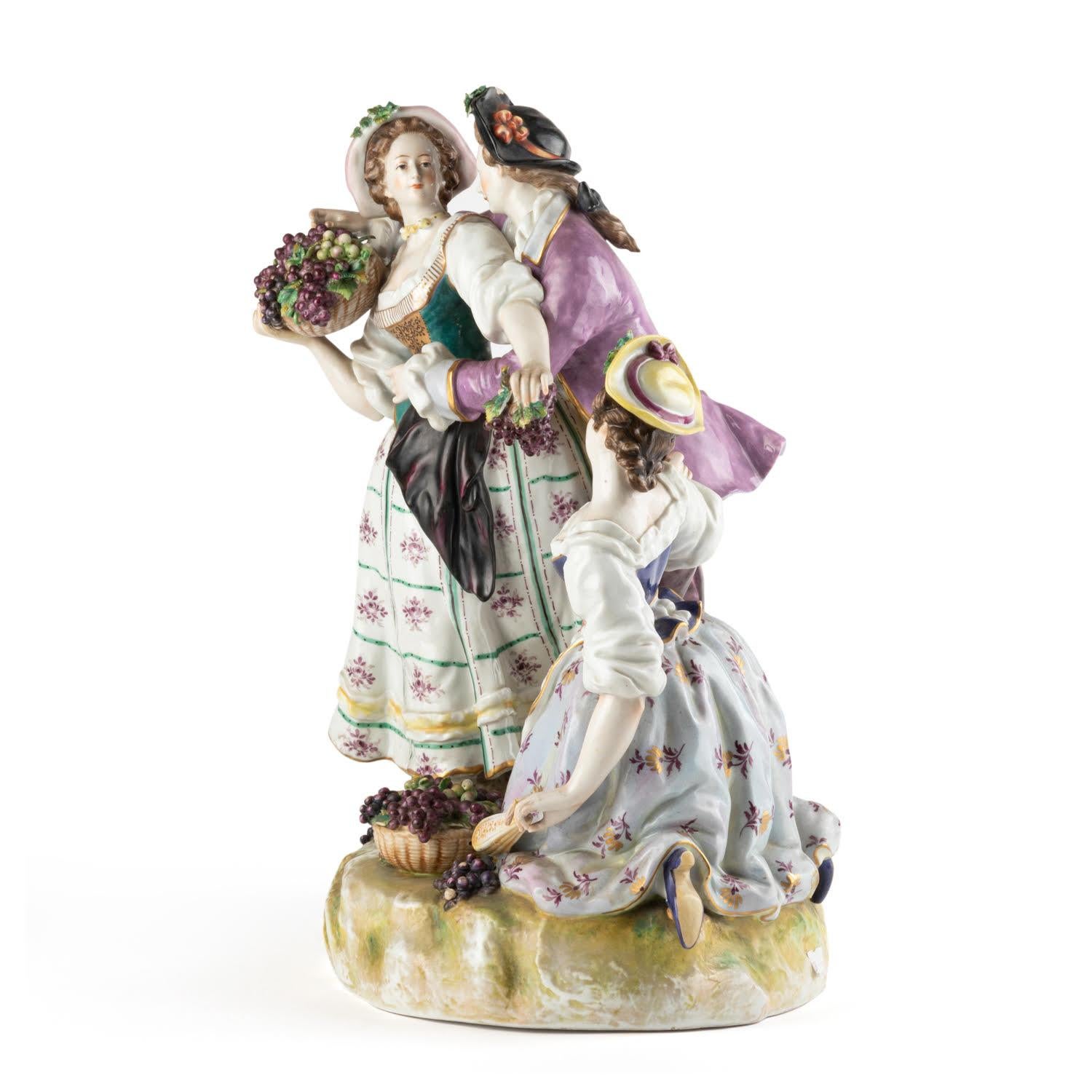Porcelain Group, Galant Scene, 19th Century. For Sale 2