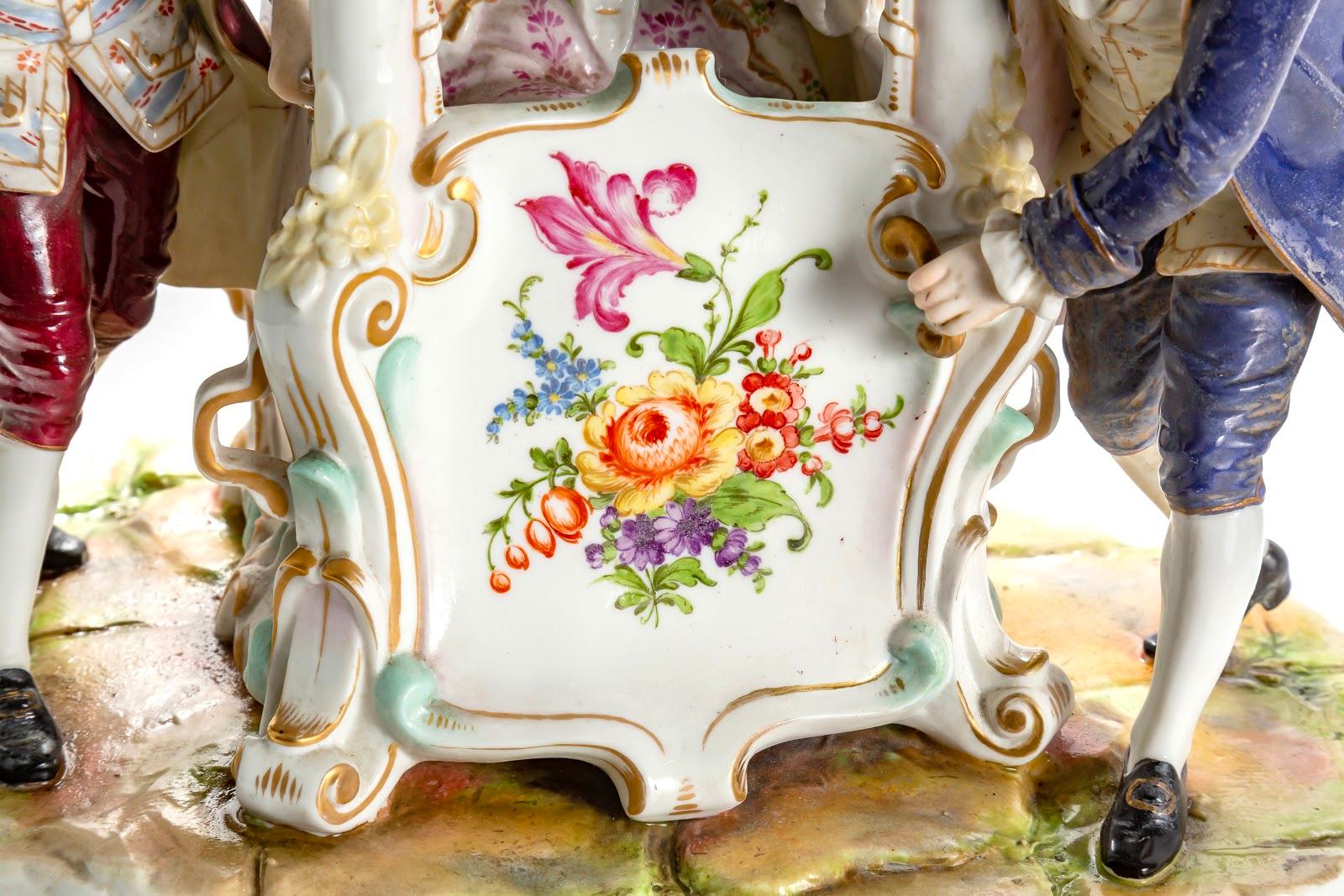 XVIIIe siècle et antérieur Groupe de porcelaine, Allemagne en vente