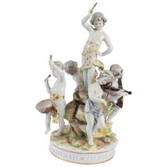 Antique Porcelain Group, The Music Players
