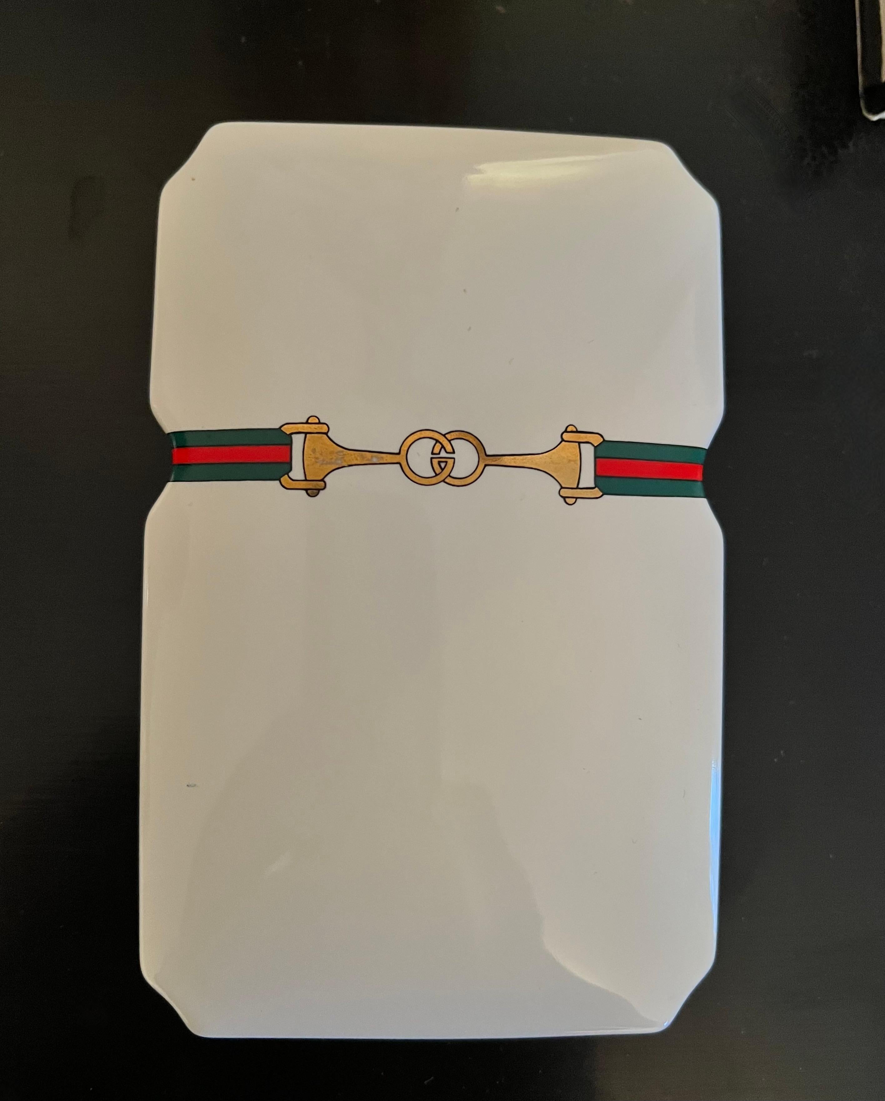 Porcelain Gucci Lidded Box with Incense 420 Holder For Sale 1