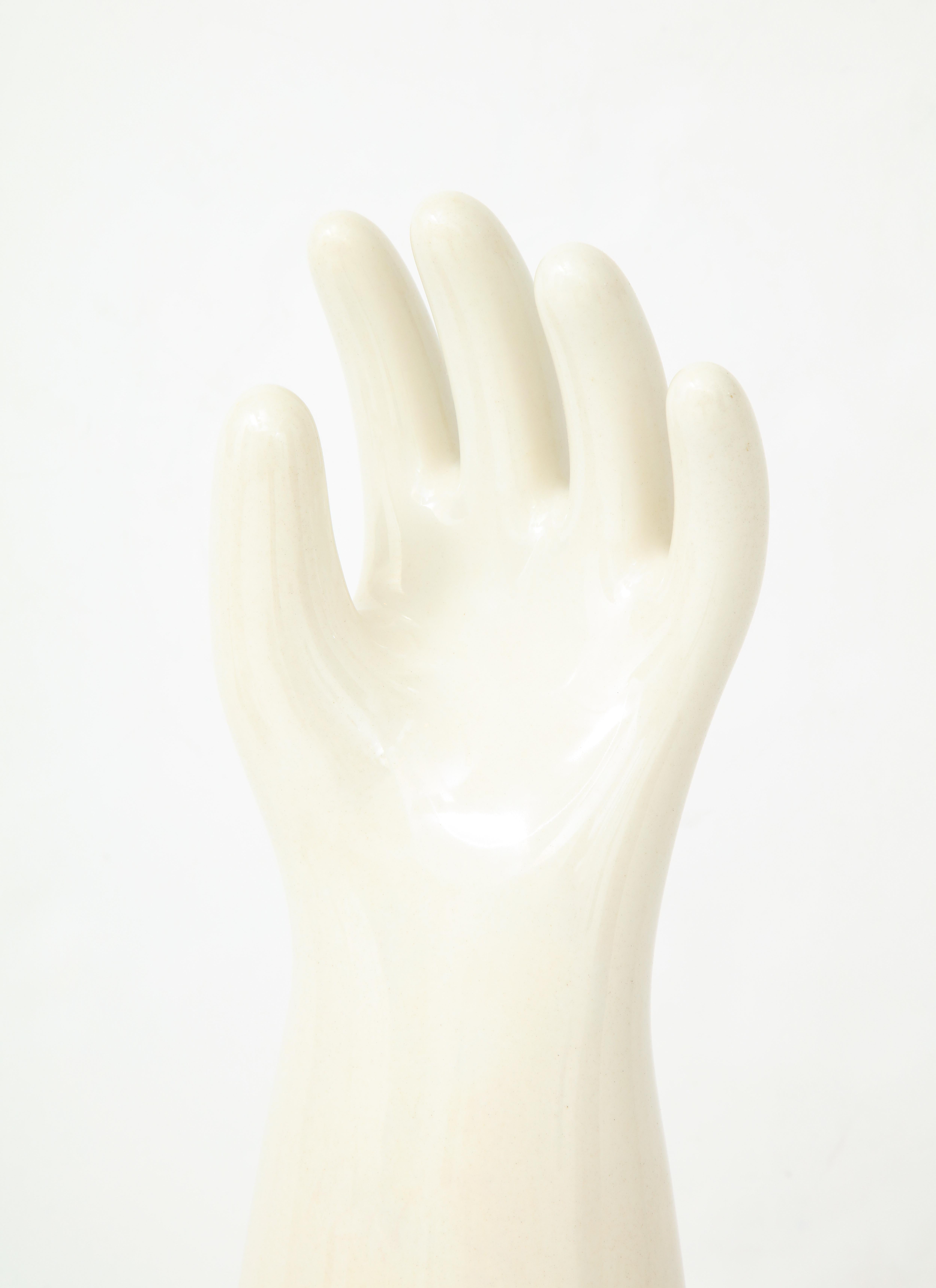 Porcelain Hand Glove Mold In Good Condition For Sale In New York, NY