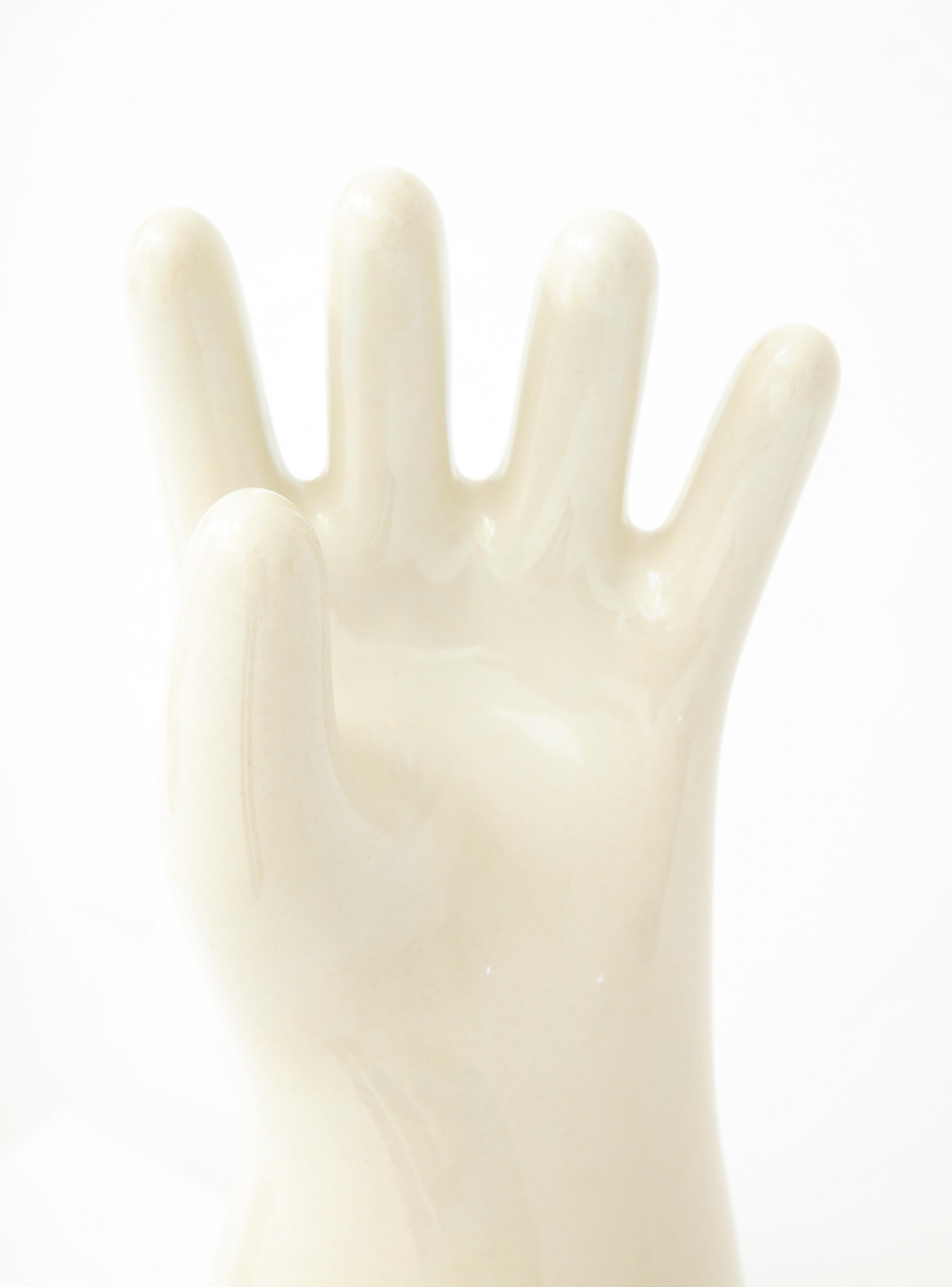 20th Century Porcelain Hand Glove Mold For Sale