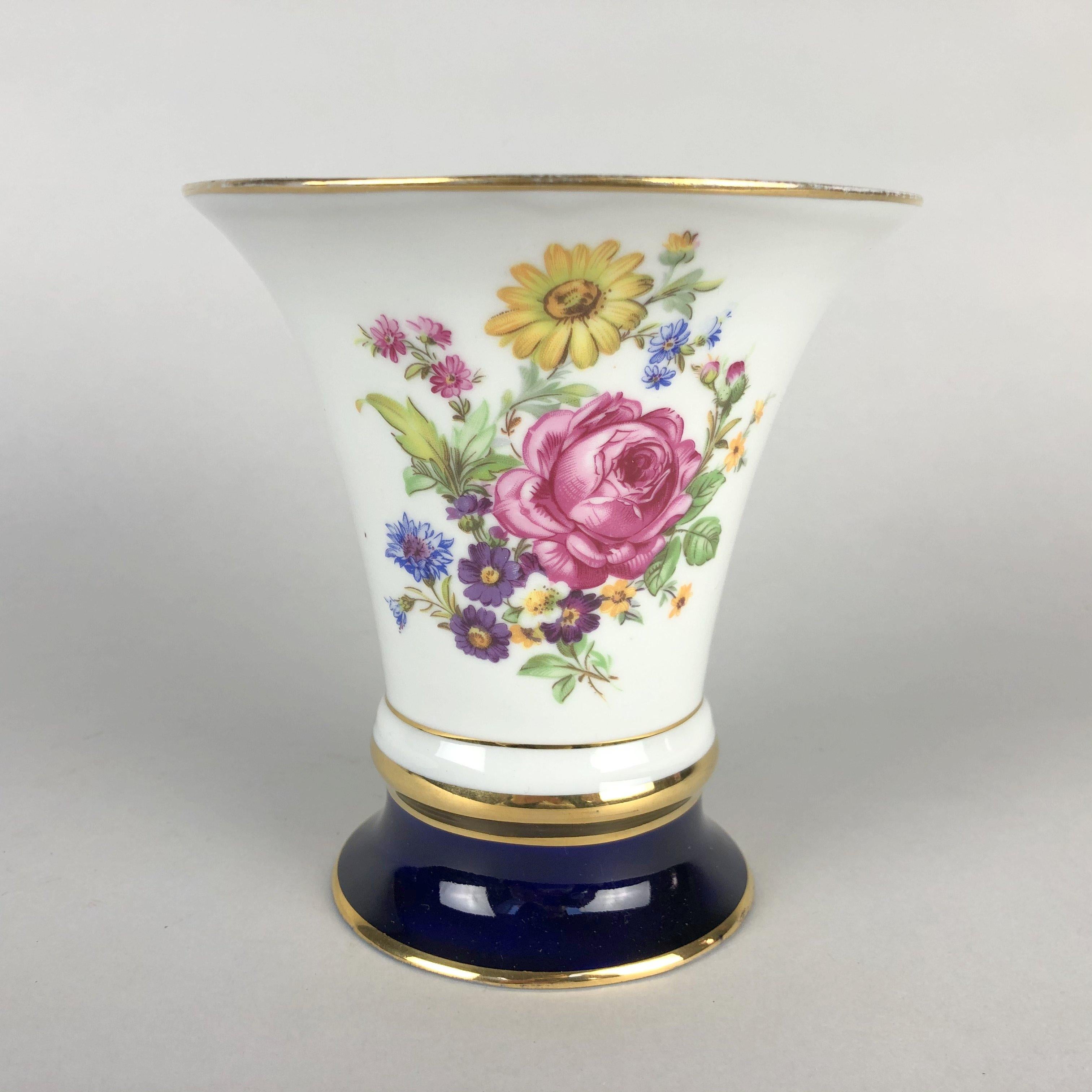 Mid-20th Century Vintage Porcelain Vase by Royal Dux, 1960's For Sale