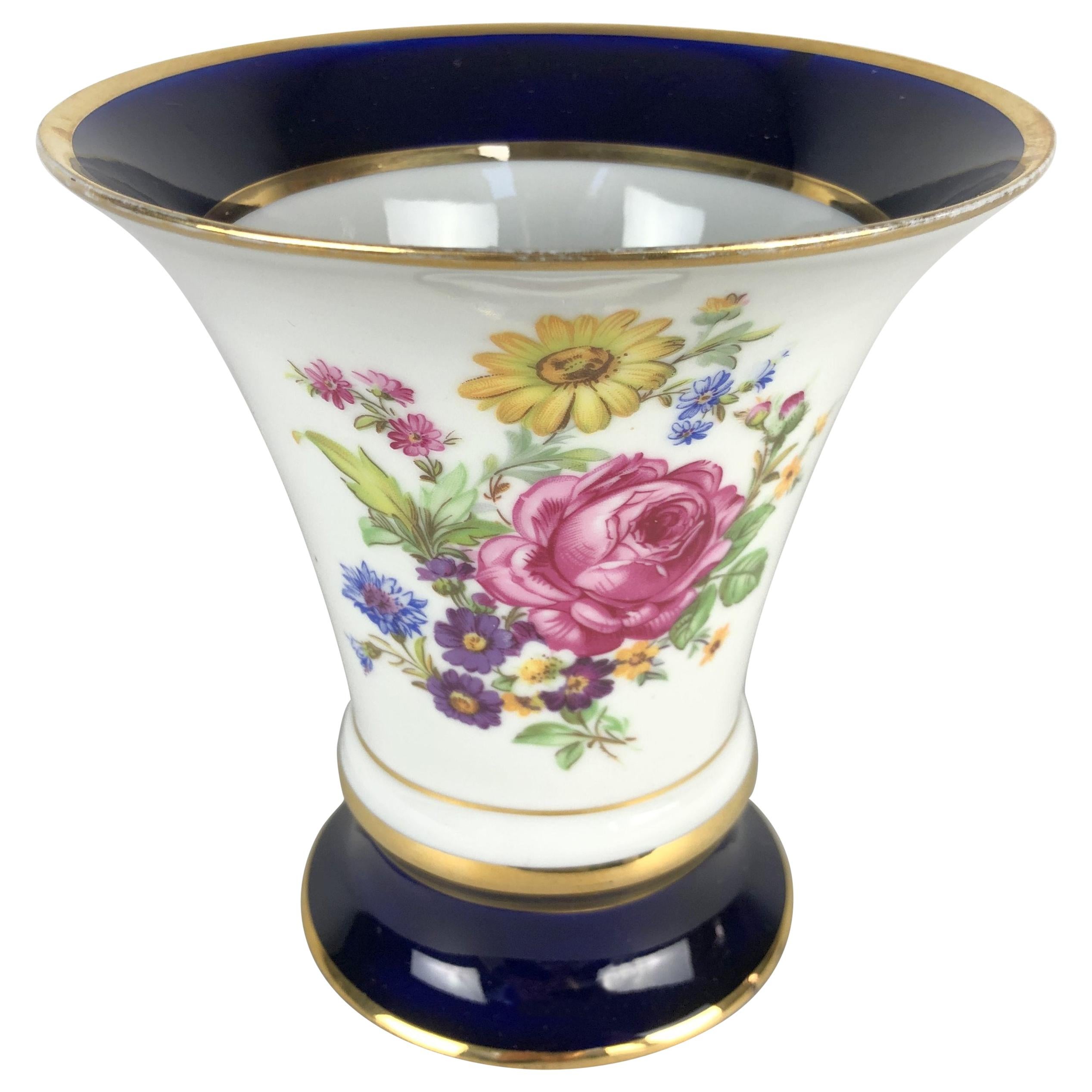 Vintage Porcelain Vase by Royal Dux, 1960's For Sale