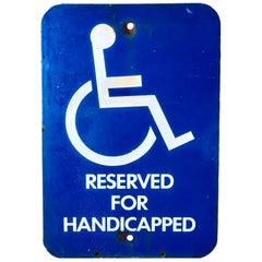 Cartello per disabili in porcellana