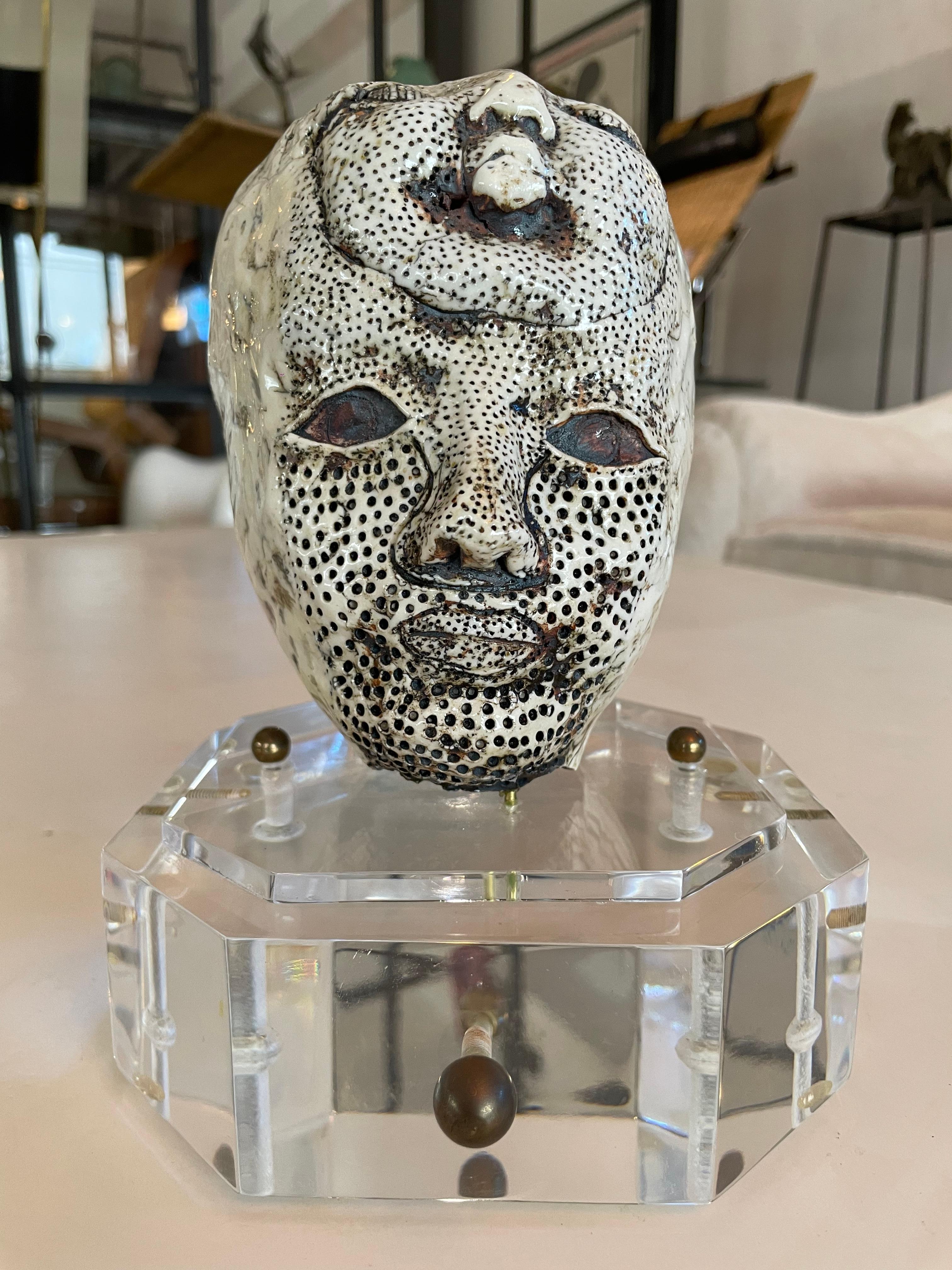 Modern Porcelain Head Sculpture by Michele Oka Doner