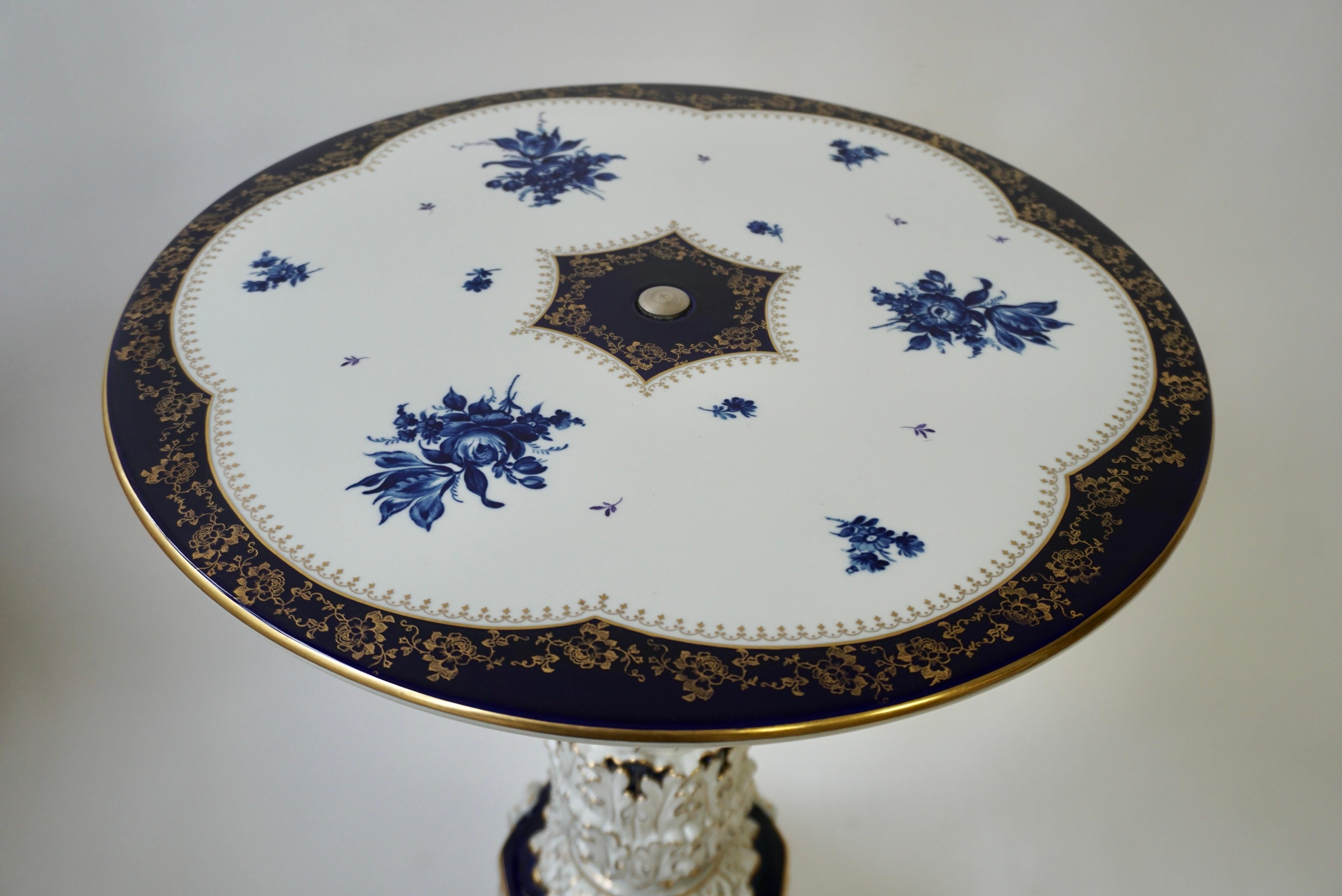 Porcelain Hollywood Regency Style Side End Table, Germany, 20th century For Sale 3