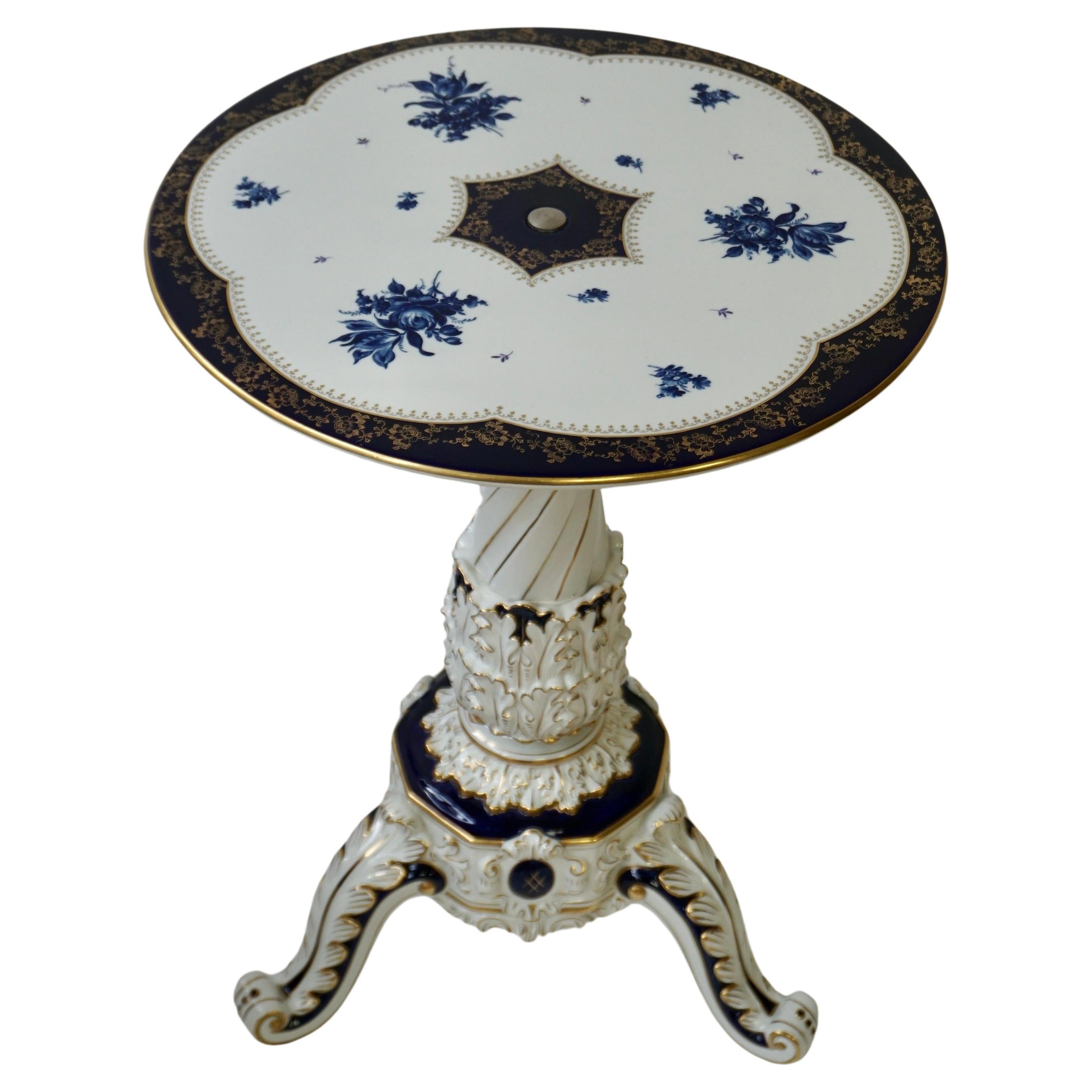 Porcelain Hollywood Regency Style Side End Table, Germany, 20th century For Sale