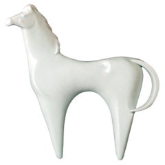 Porcelain Horse Sculpture by Saegusa Sotaro, Mid 20th Century