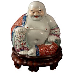 Antique Porcelain Hotei or Laughing Buddha Statue