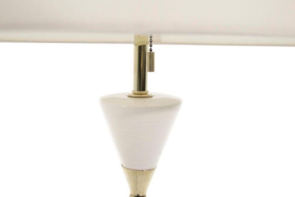 Lampes de table sablier en porcelaine de Gerald Thurston, années 1950 en vente 1