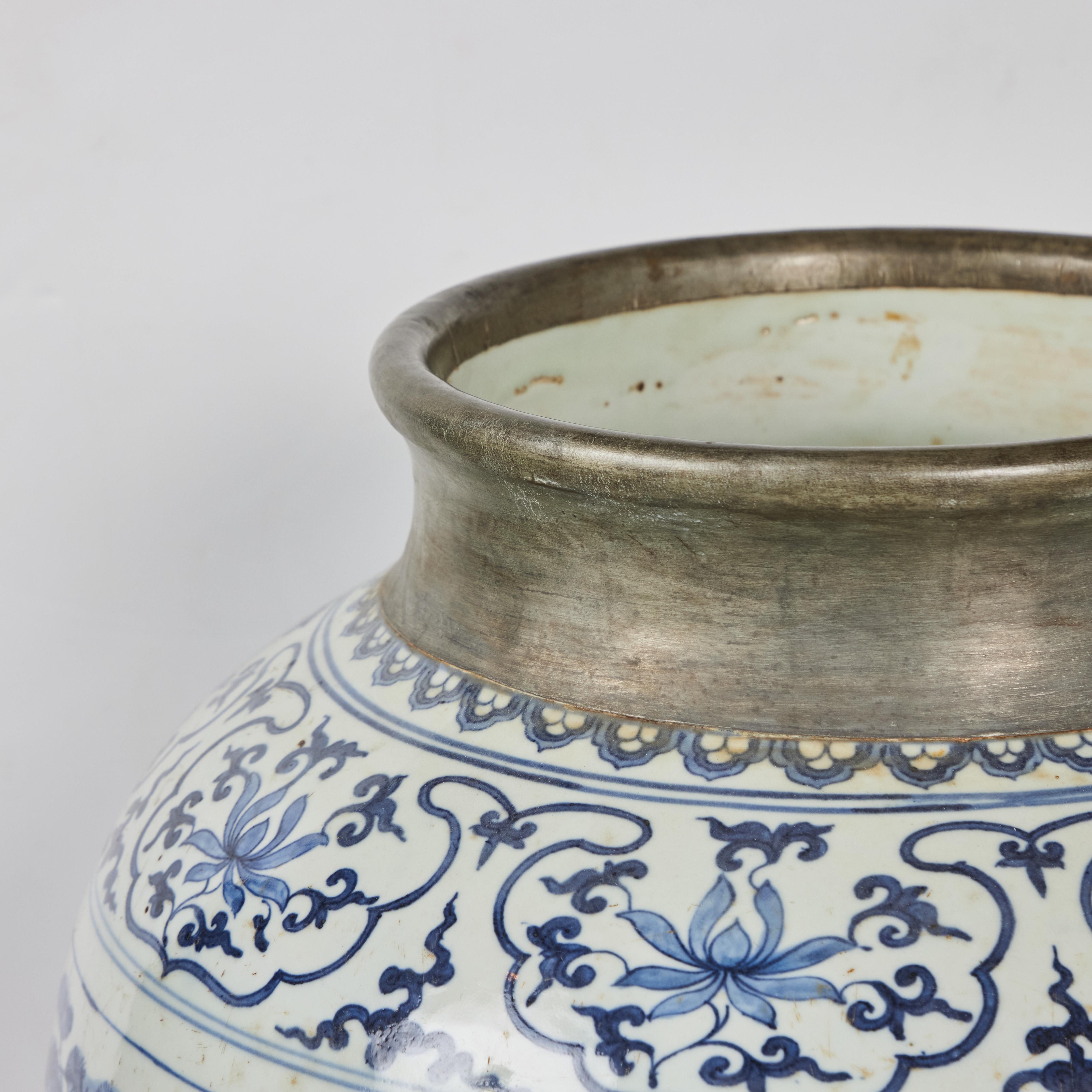 20th Century Porcelain Jar Yuan Dynasty-Style  For Sale