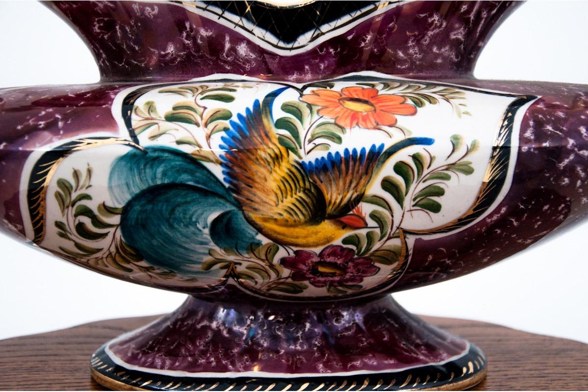 Mid-Century Modern Porcelain Jardiniere Vase by H. Bequet, Belgium, 1950s