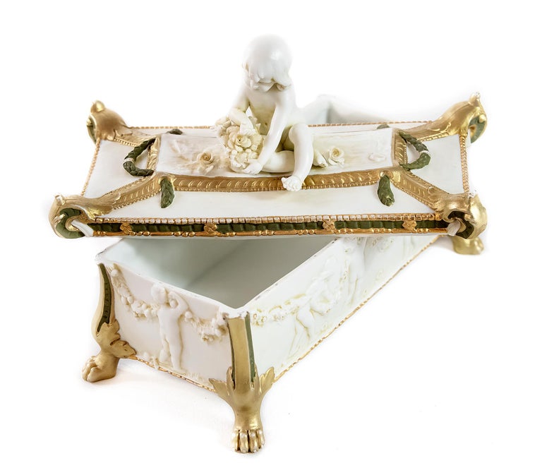 Porcelain Jewelry Box at 1stDibs