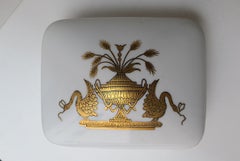 Porcelain Jewelry Box Urn and Bird Design