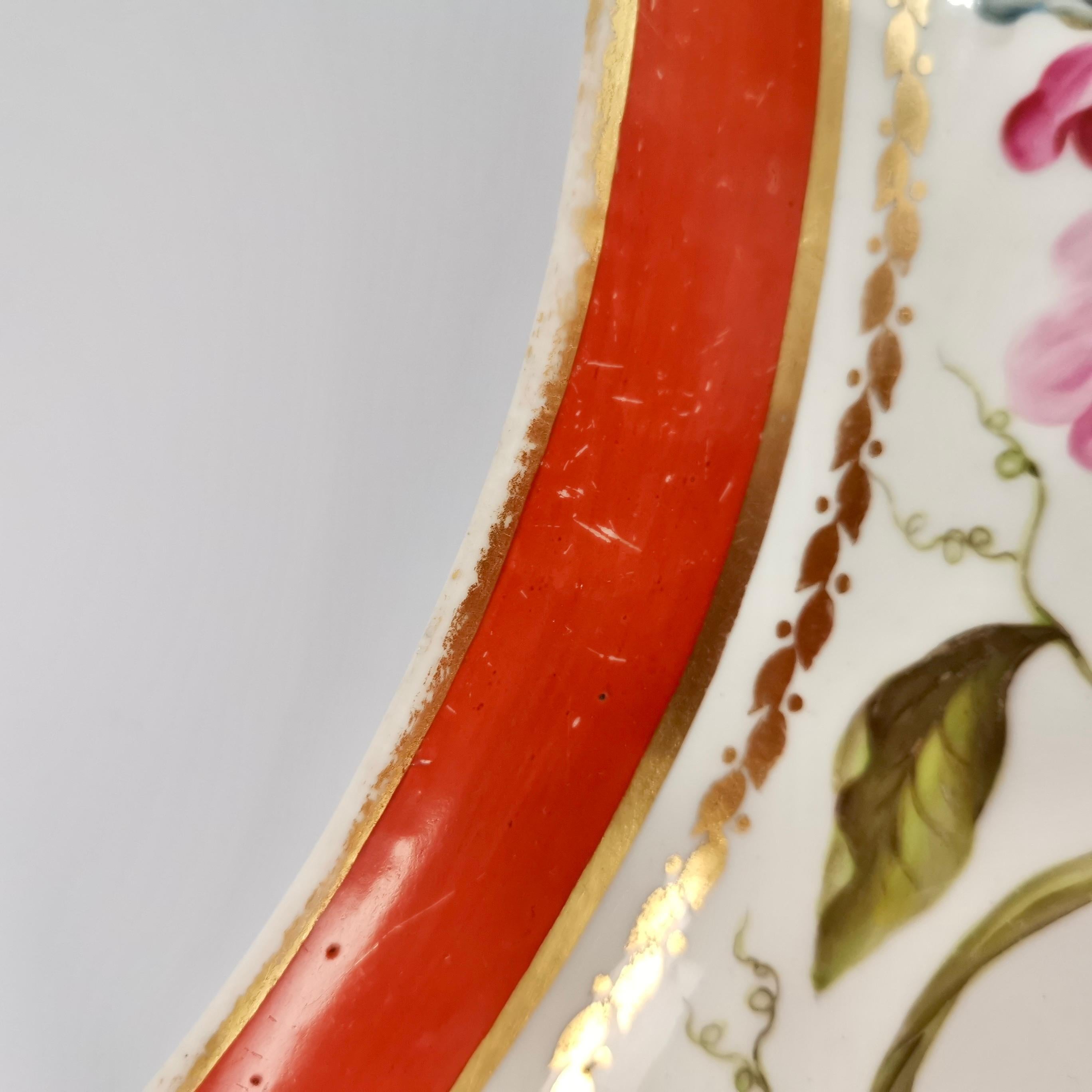 Porcelain Kidney Dish, Derby, Red, Named Botanical attr. John Brewer, 1795-1800 3