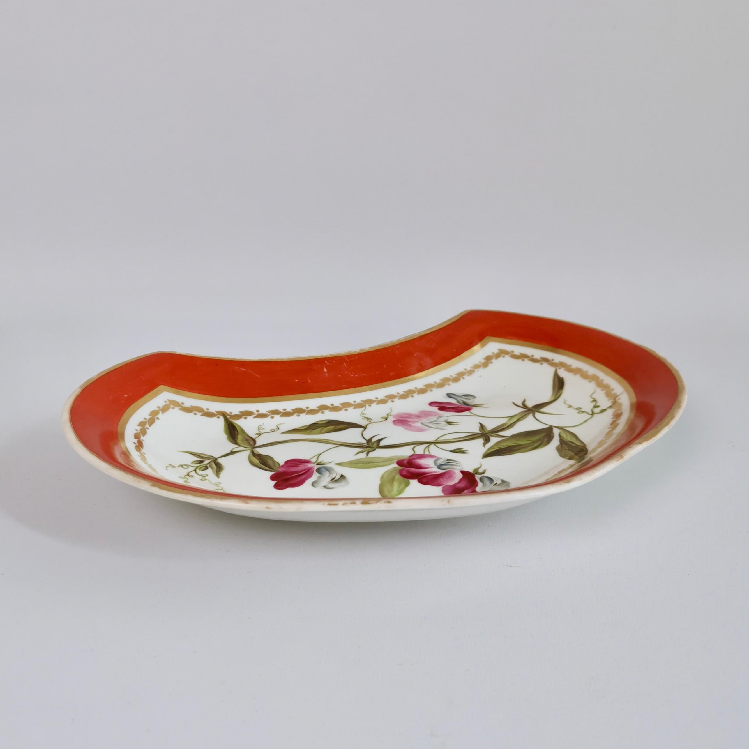 Porcelain Kidney Dish, Derby, Red, Named Botanical attr. John Brewer, 1795-1800 4