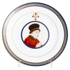 Porcelaine - Assiette « Roi Jean Ier »
