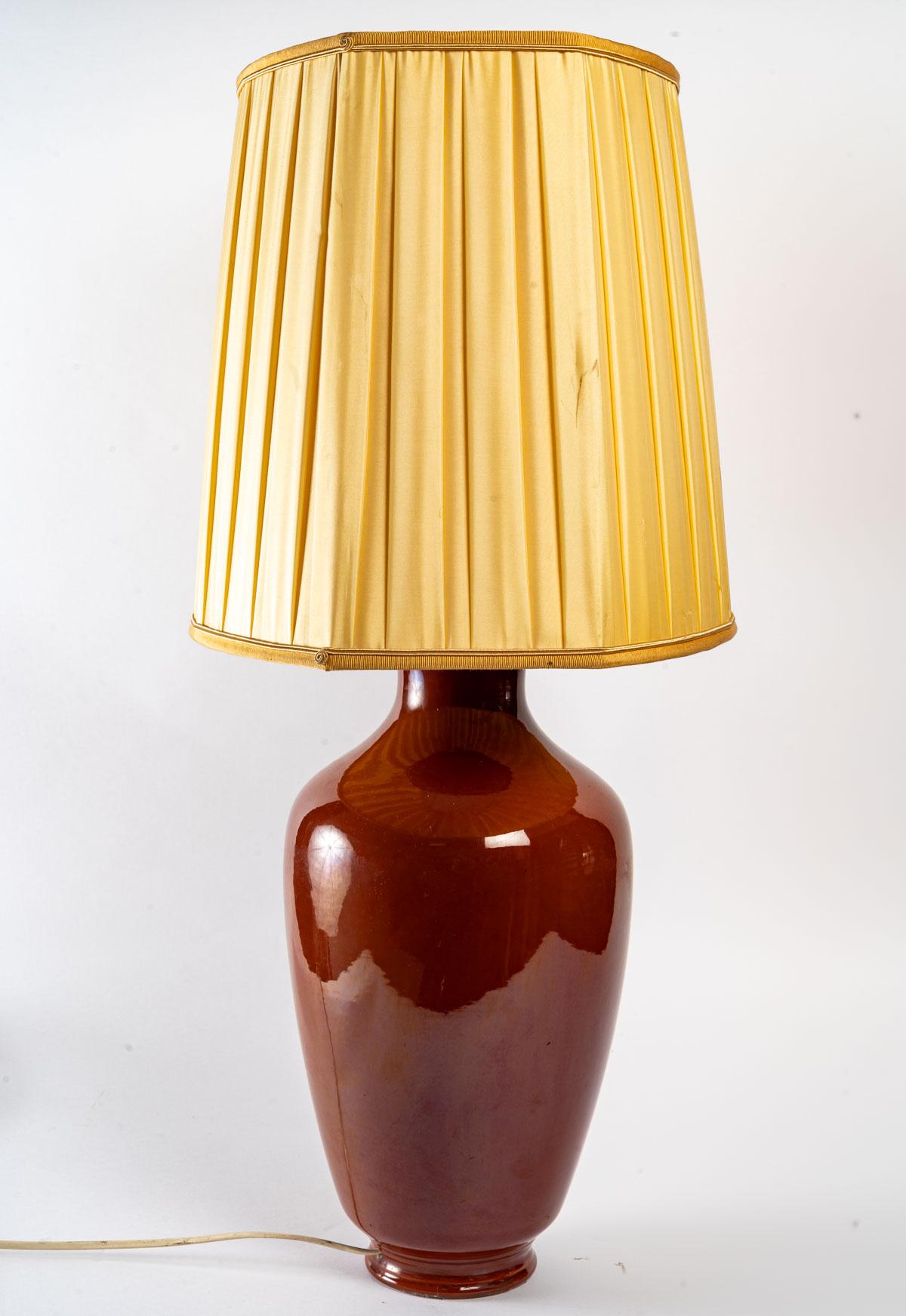 Porcelain lamp, 20th century In Good Condition For Sale In Saint-Ouen, FR