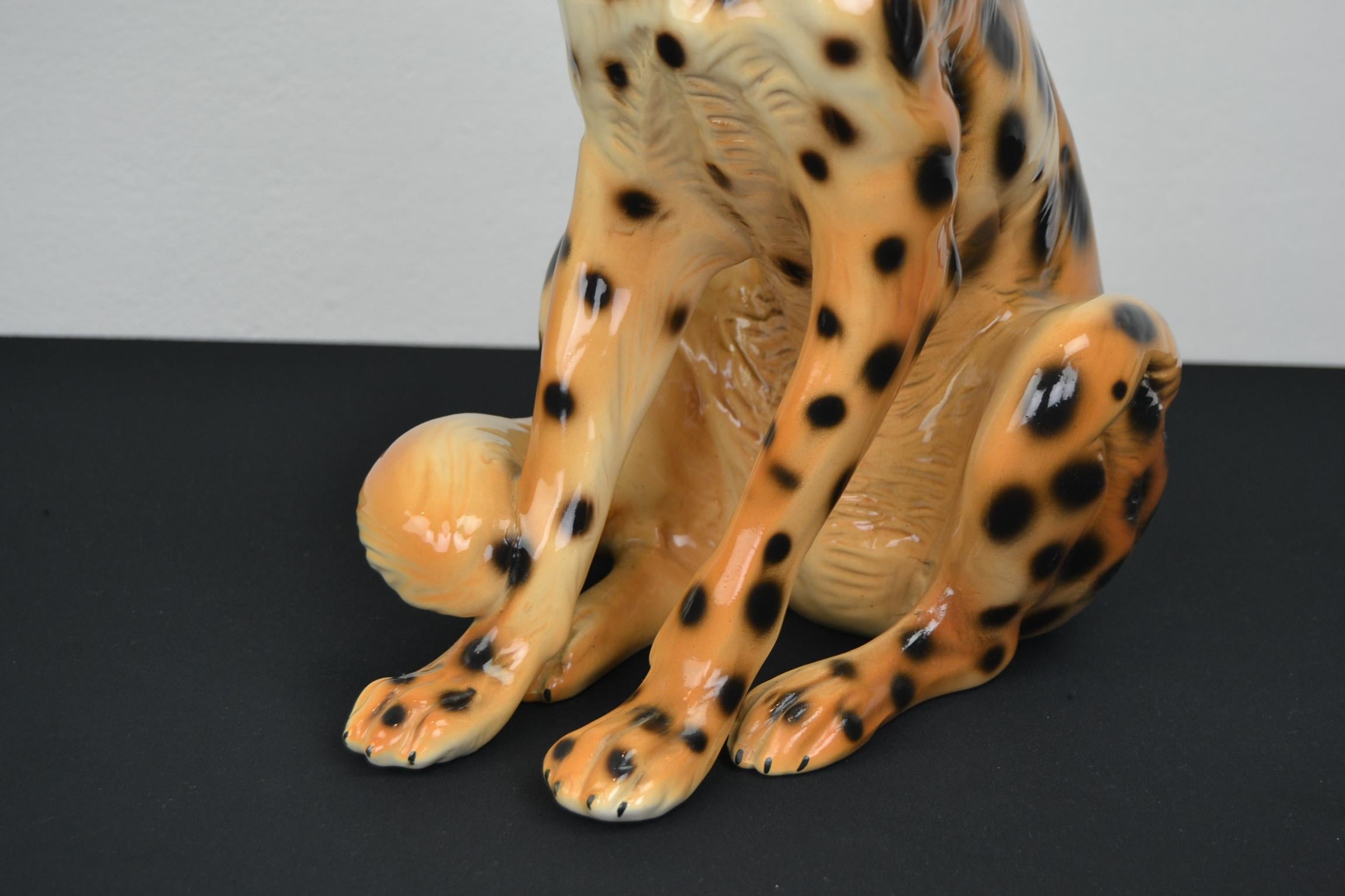 Porcelain Leopard Sculpture, 1970s, Italy 9
