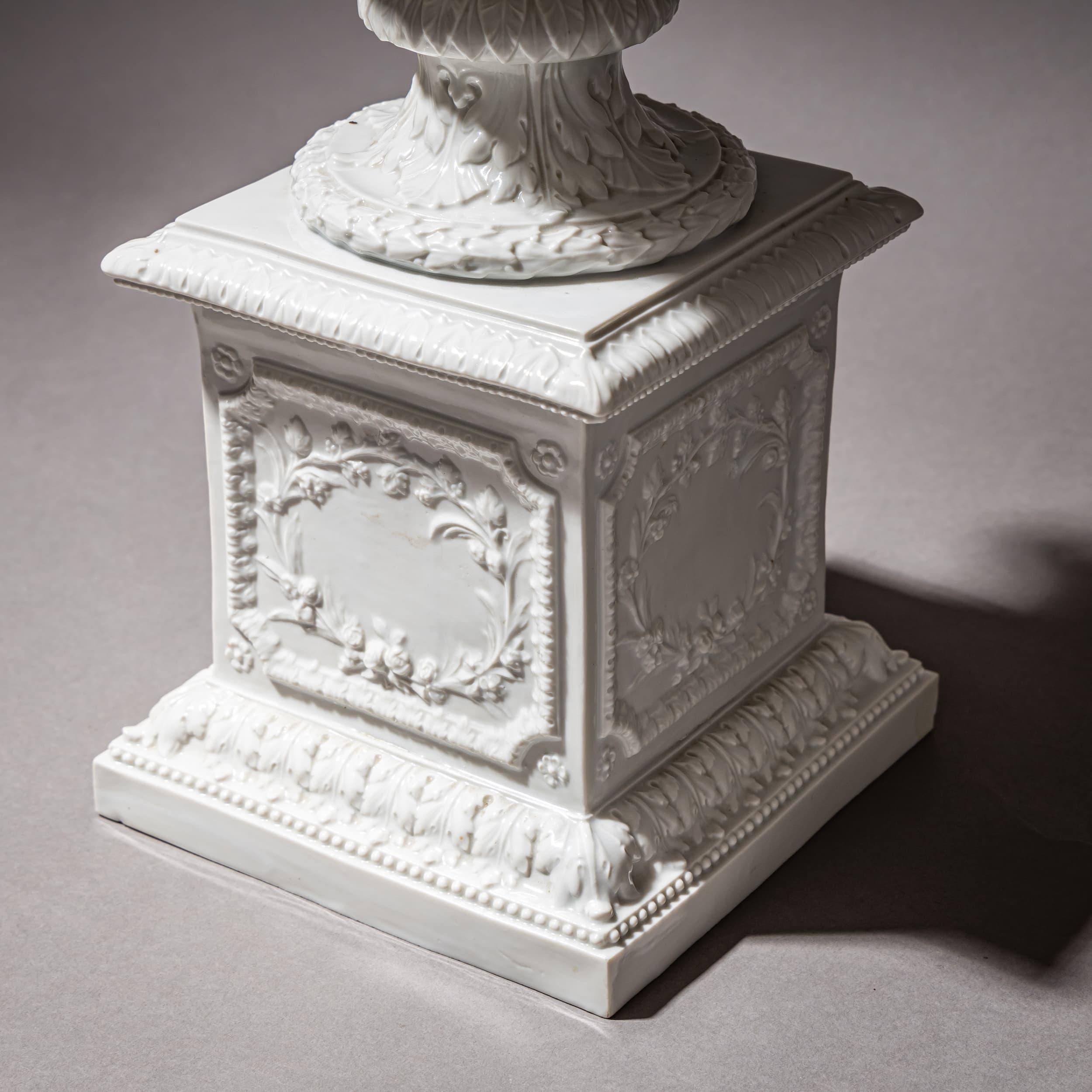 Porcelain Lidded Krater Vase in the Antique Style, Germany, 20th Century For Sale 6