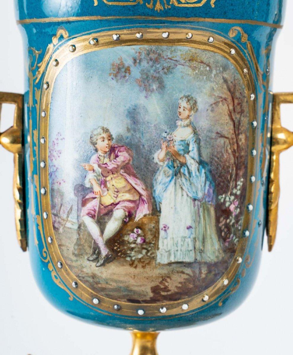 Gilt Porcelain Mantelpiece, 19th Century