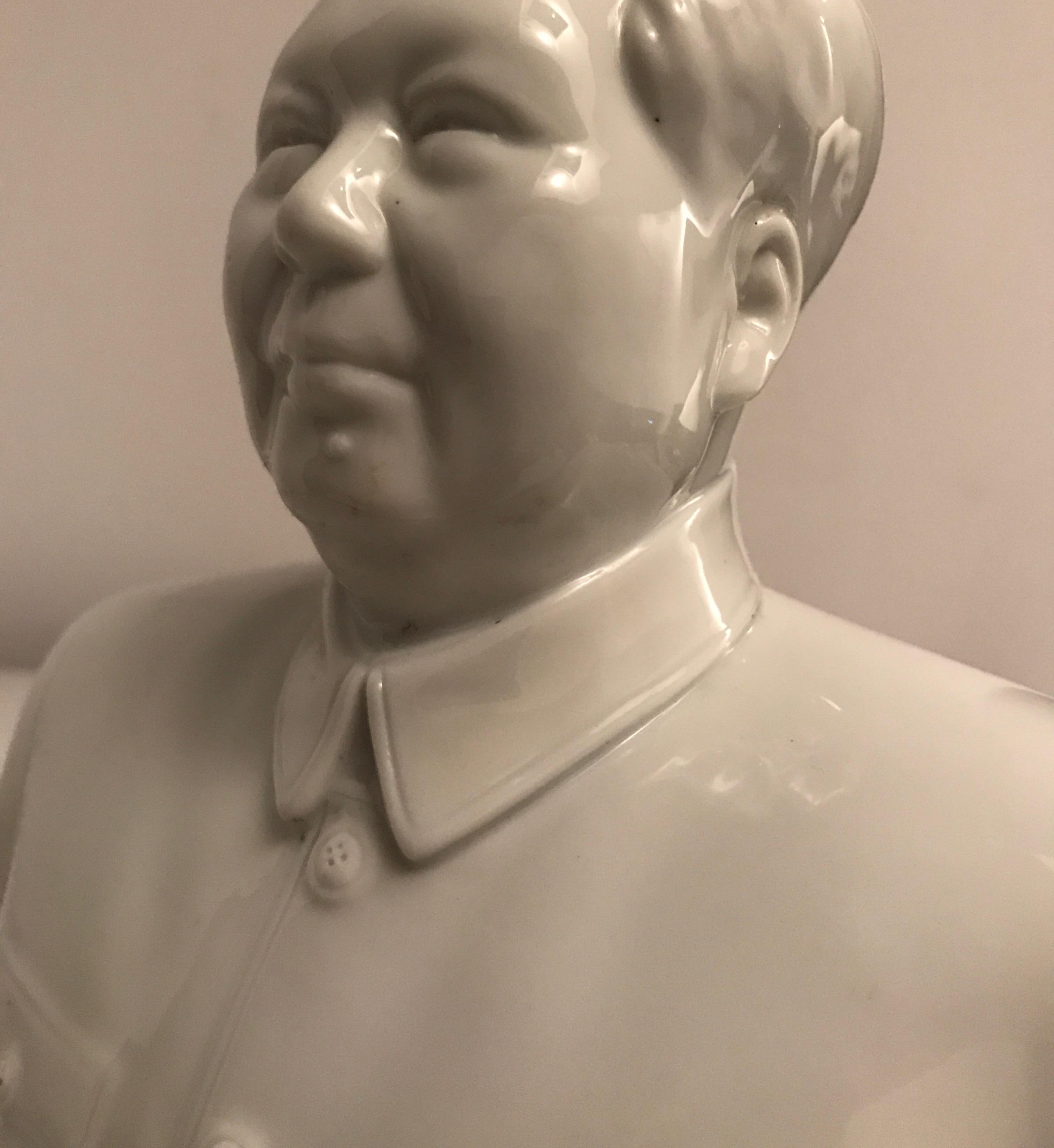Porcelain Mao Tse Tung Bust For Sale 6