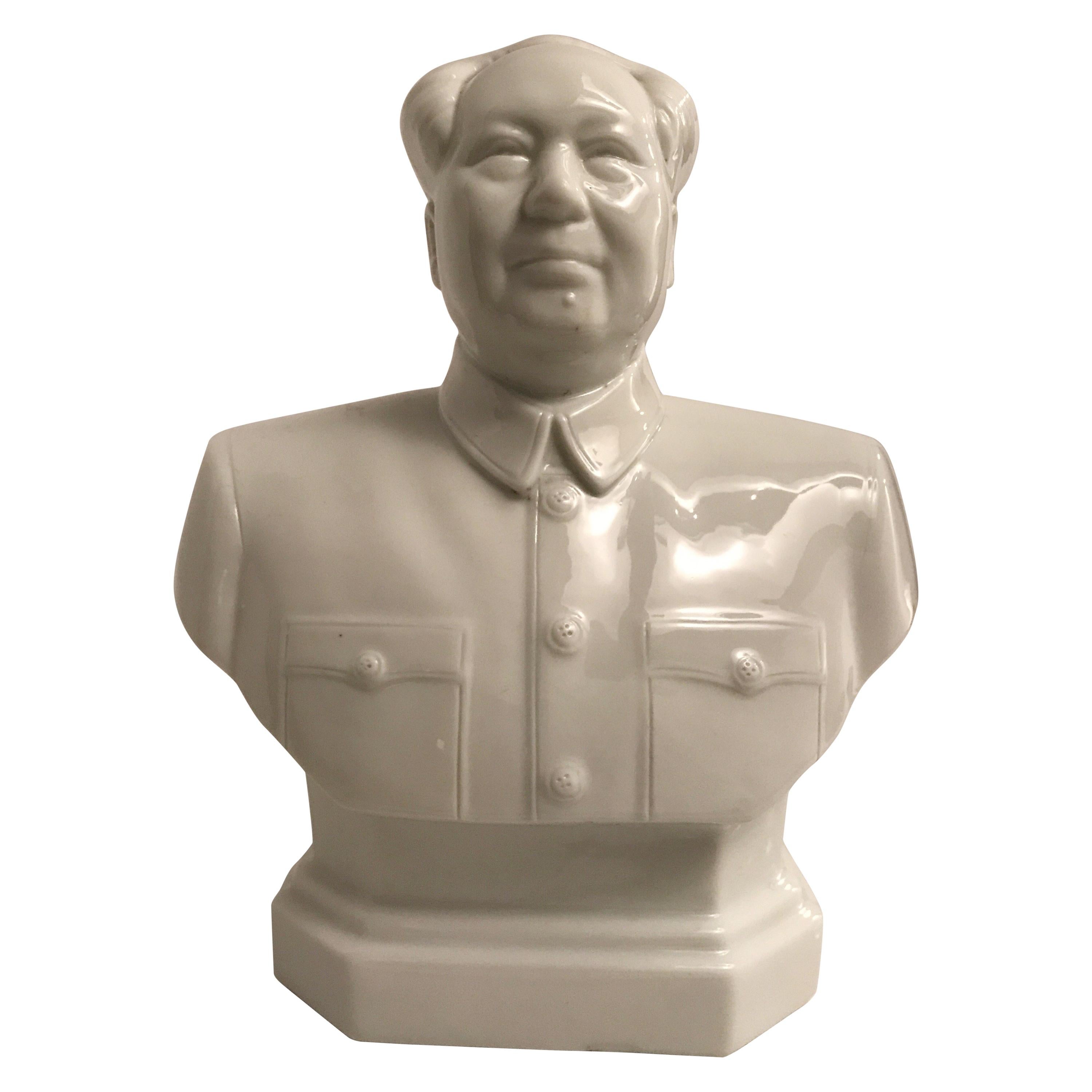 Porcelain Mao Tse Tung Bust For Sale